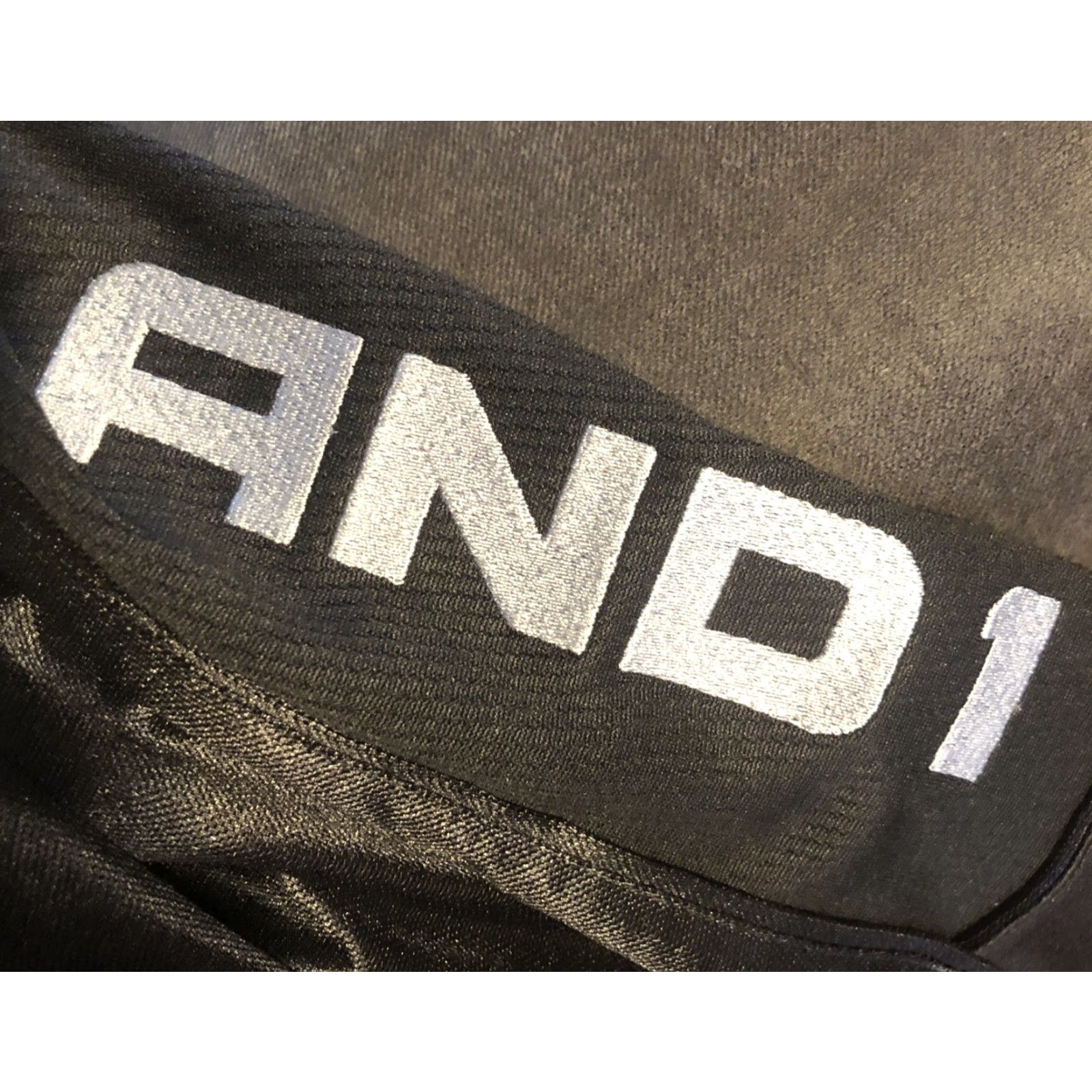 Vintage AND1 Men's Black Gray Logo Active Core Home Court Basketball Shorts 2XL Sz 2XL Size US 39 - 4 Thumbnail