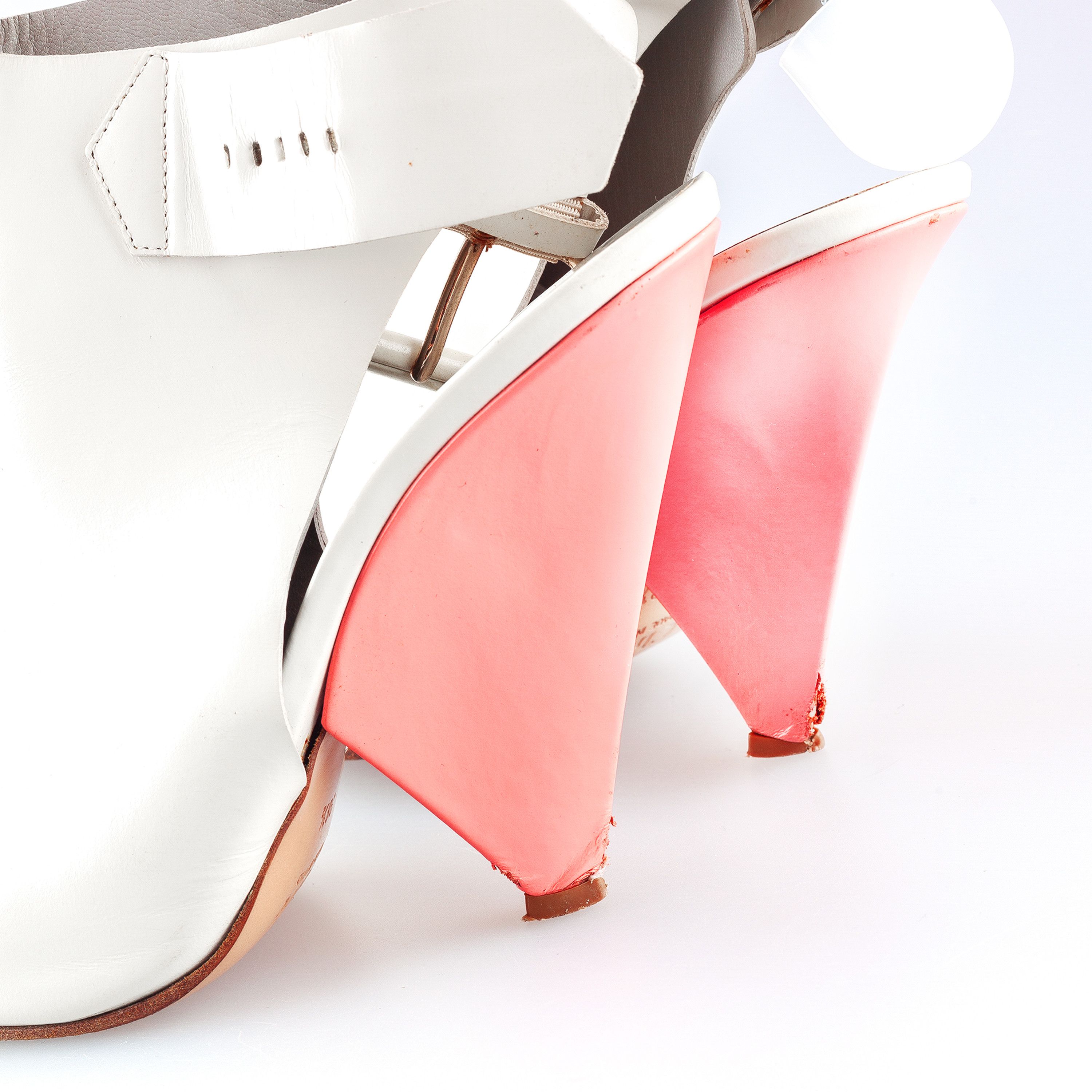 Chloe Chloé Jazz White Leather Ankle Heels (38,5 IT/39,5 EU) Size US 8.5 / IT 38.5 - 9 Thumbnail