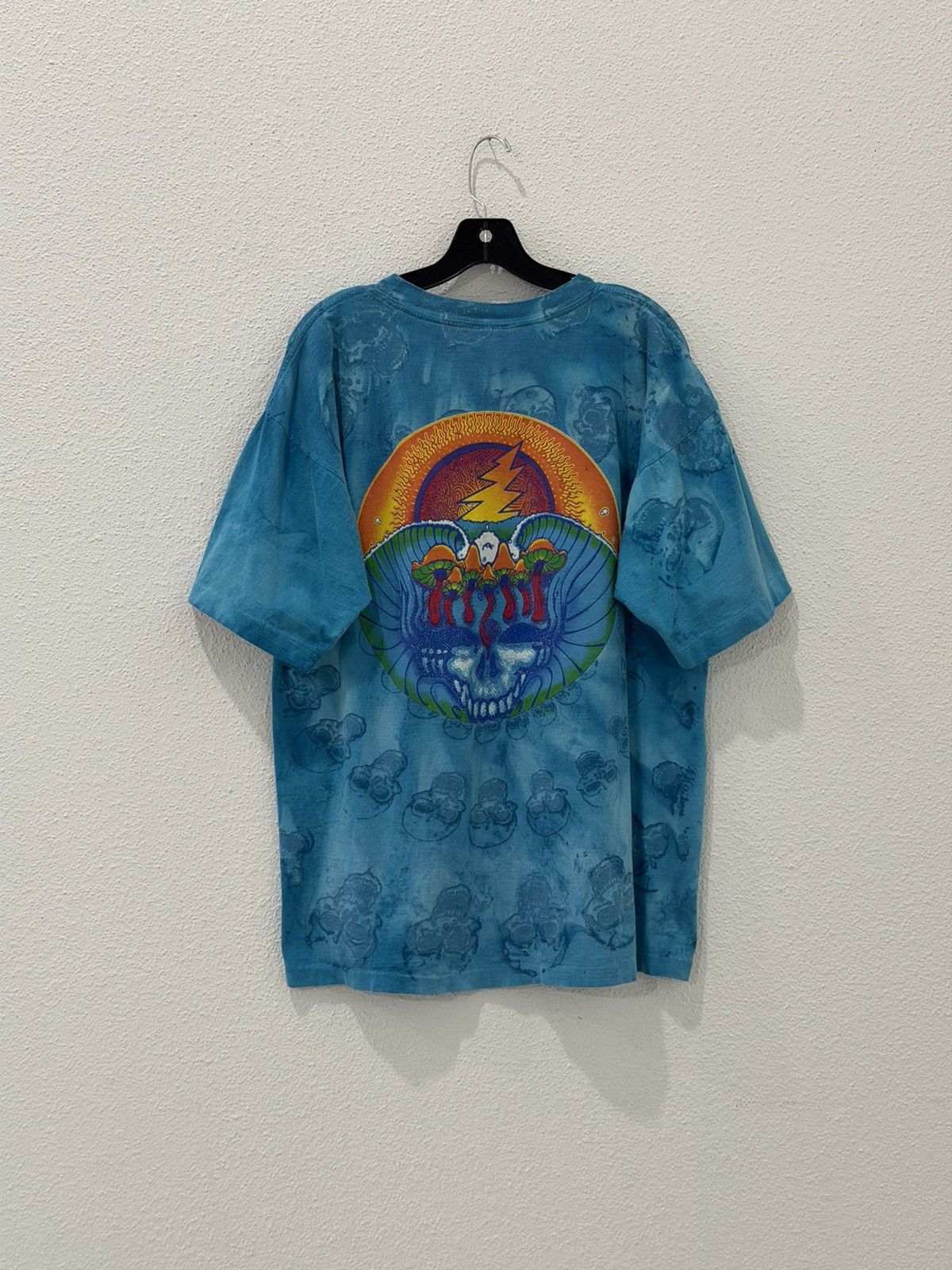 Grateful Dead Vintage 90s Grateful Dead Psychedelic Mushroom Spiral Skull Size US L / EU 52-54 / 3 - 1 Thumbnail