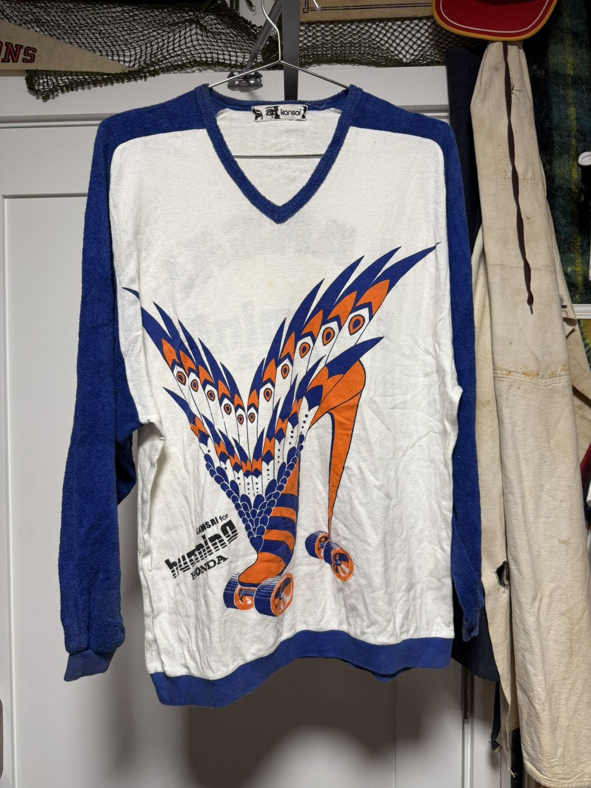 Kansai Yamamoto Rare vintage Kasai for Humming Honda Longsleeve Size US L / EU 52-54 / 3 - 1 Thumbnail