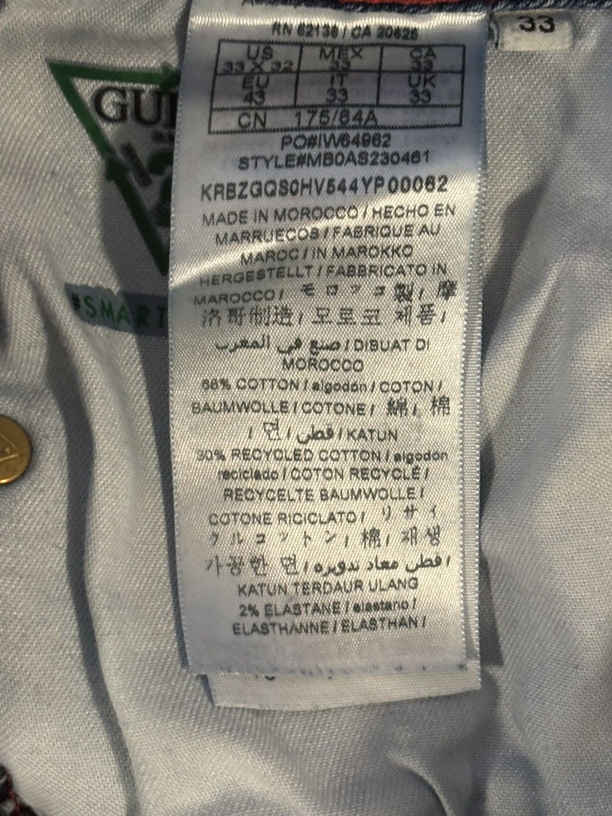 Guess × Vintage Guess jeans Size US 33 - 3 Thumbnail