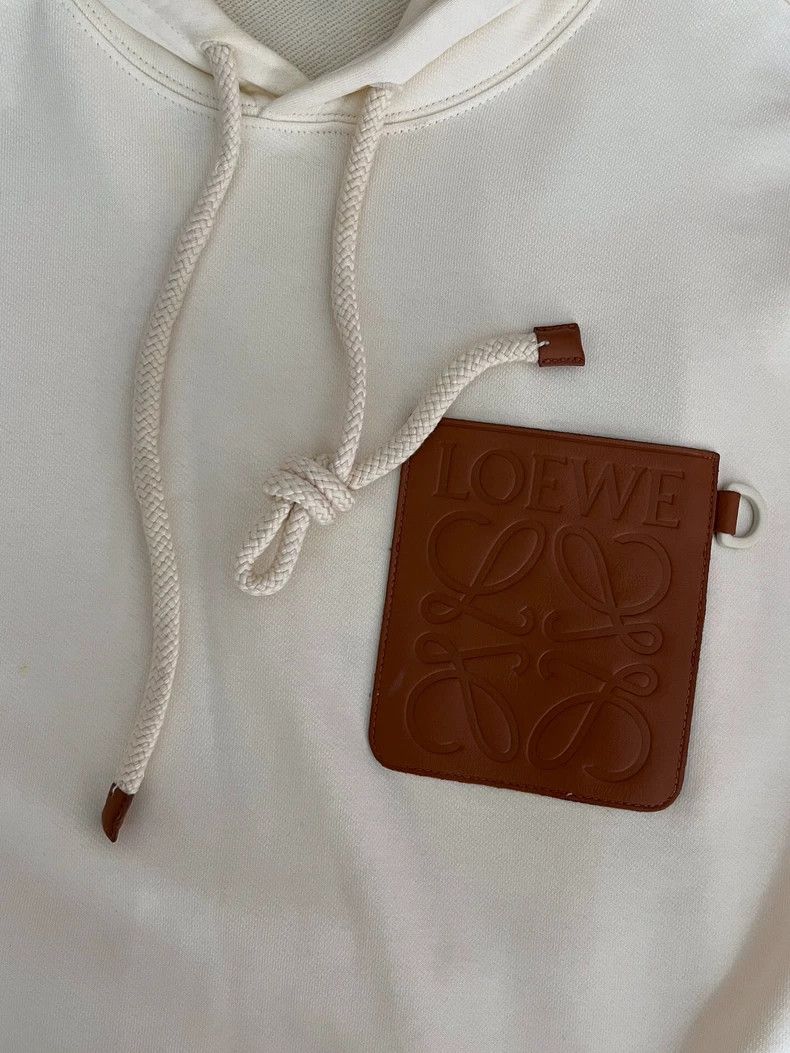Loewe LOEWE Stitched leather pocket hoodie Size XS / US 0-2 / IT 36-38 - 3 Thumbnail