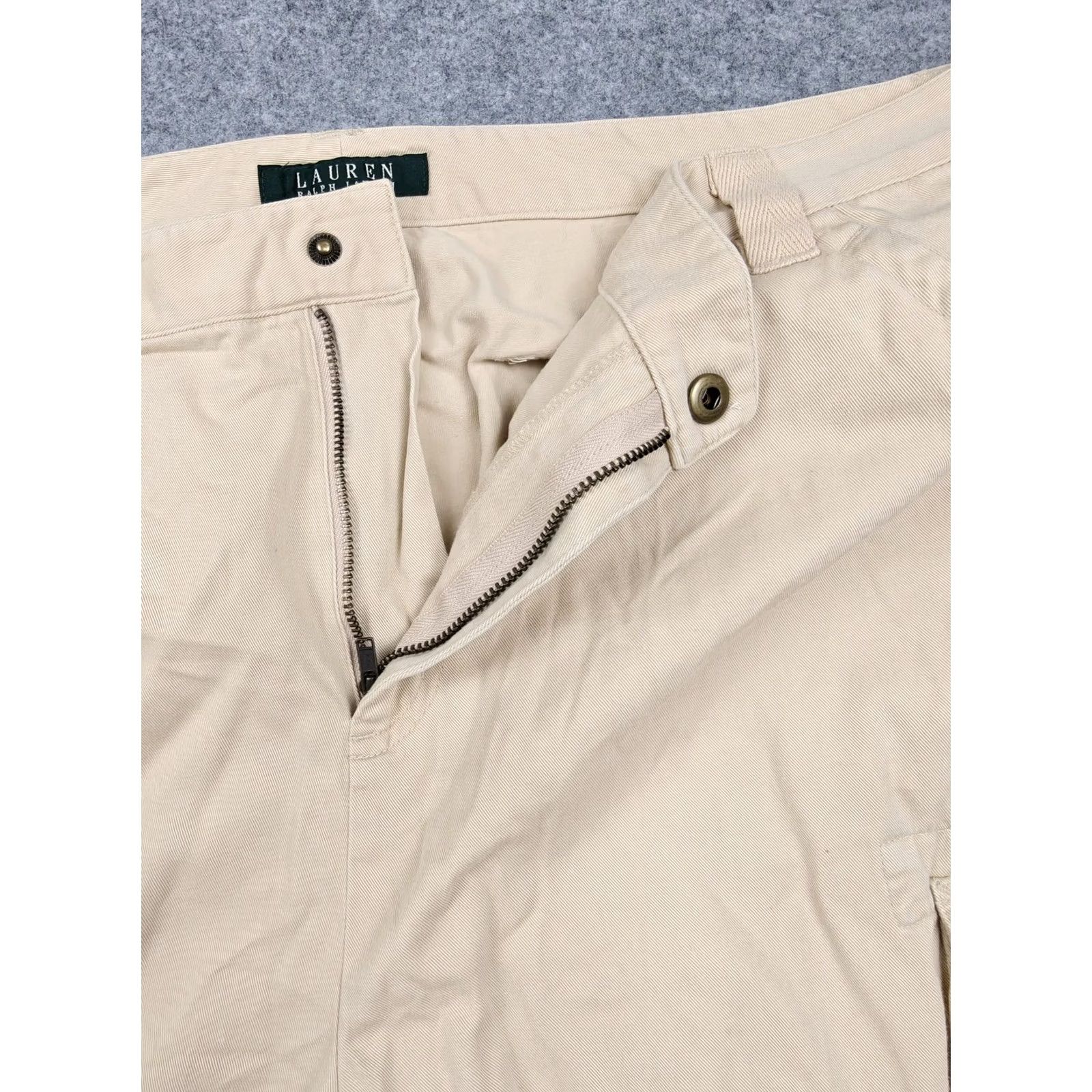 Ralph Lauren Lauren Ralph Lauren Pants Womens 22W Beige Cargo Twill Capri Crop Pockets Size 40" / US 18 - 2 Thumbnail