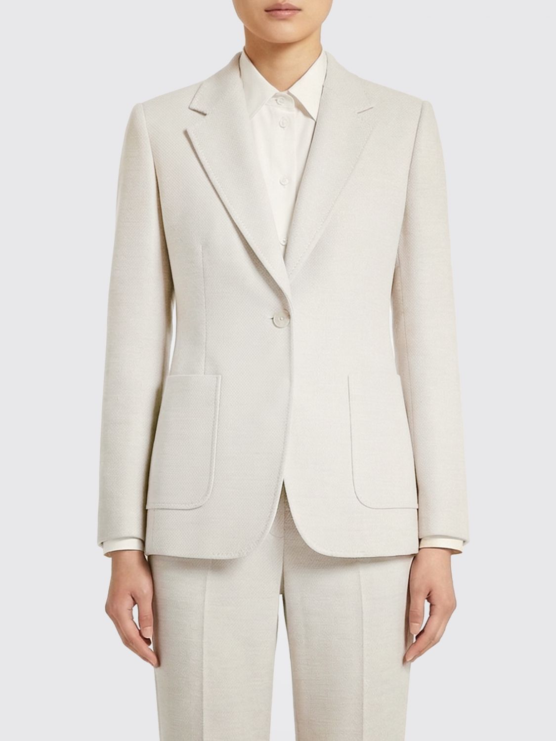 Max Mara Max Mara Jacket Woman Yellow Cream Size M / US 6-8 / IT 42-44 - 1 Thumbnail
