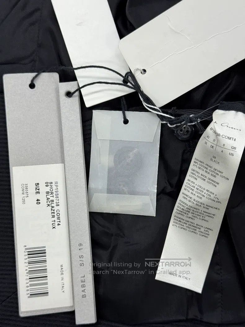 Rick Owens Rick Owens Black patchwork blazer jacket Size XS / US 0-2 / IT 36-38 - 9 Thumbnail