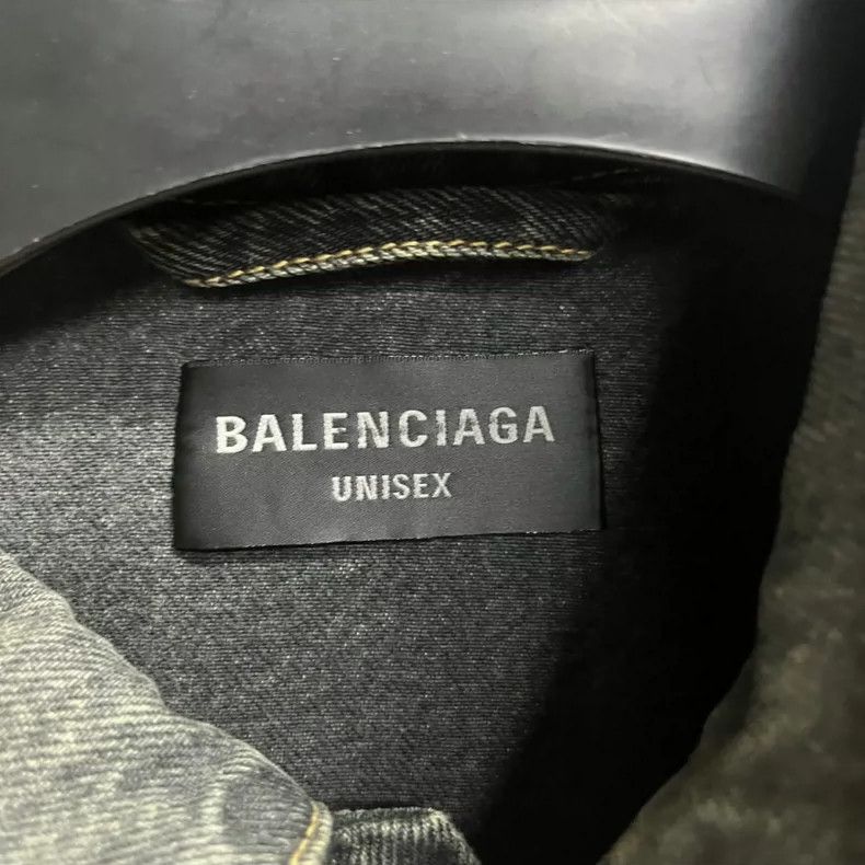 Balenciaga Balenciaga Wash Grey Logo Single Breasted Long Sleeve Jack Size US XS / EU 42 / 0 - 4 Thumbnail