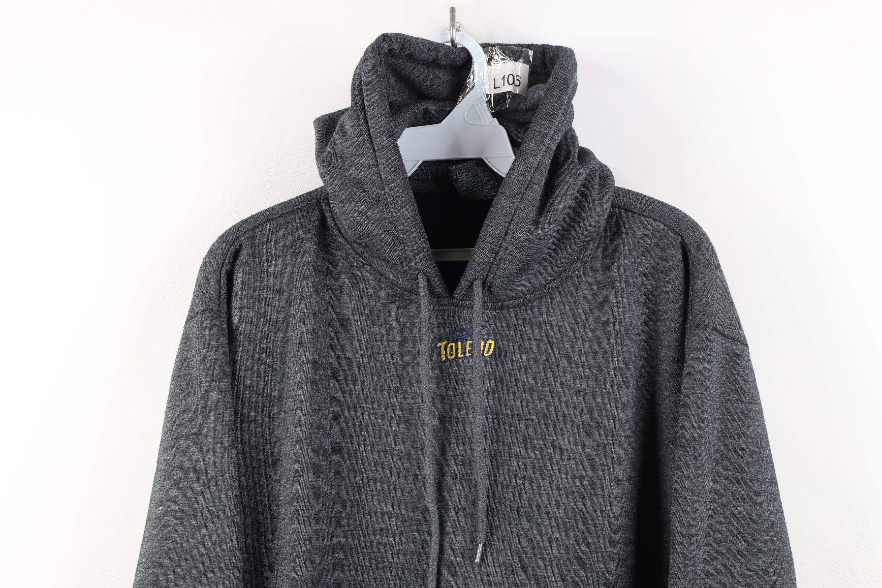 Vintage Vintage 90s Center Logo University of Toledo Hoodie Gray Size US M / EU 48-50 / 2 - 2 Thumbnail