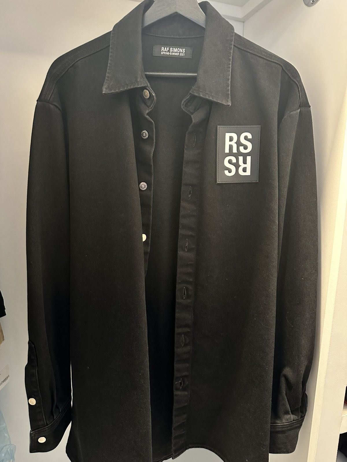 Raf Simons Raf Simons Black Patch Denim Shirt Size US M / EU 48-50 / 2 - 1 Thumbnail