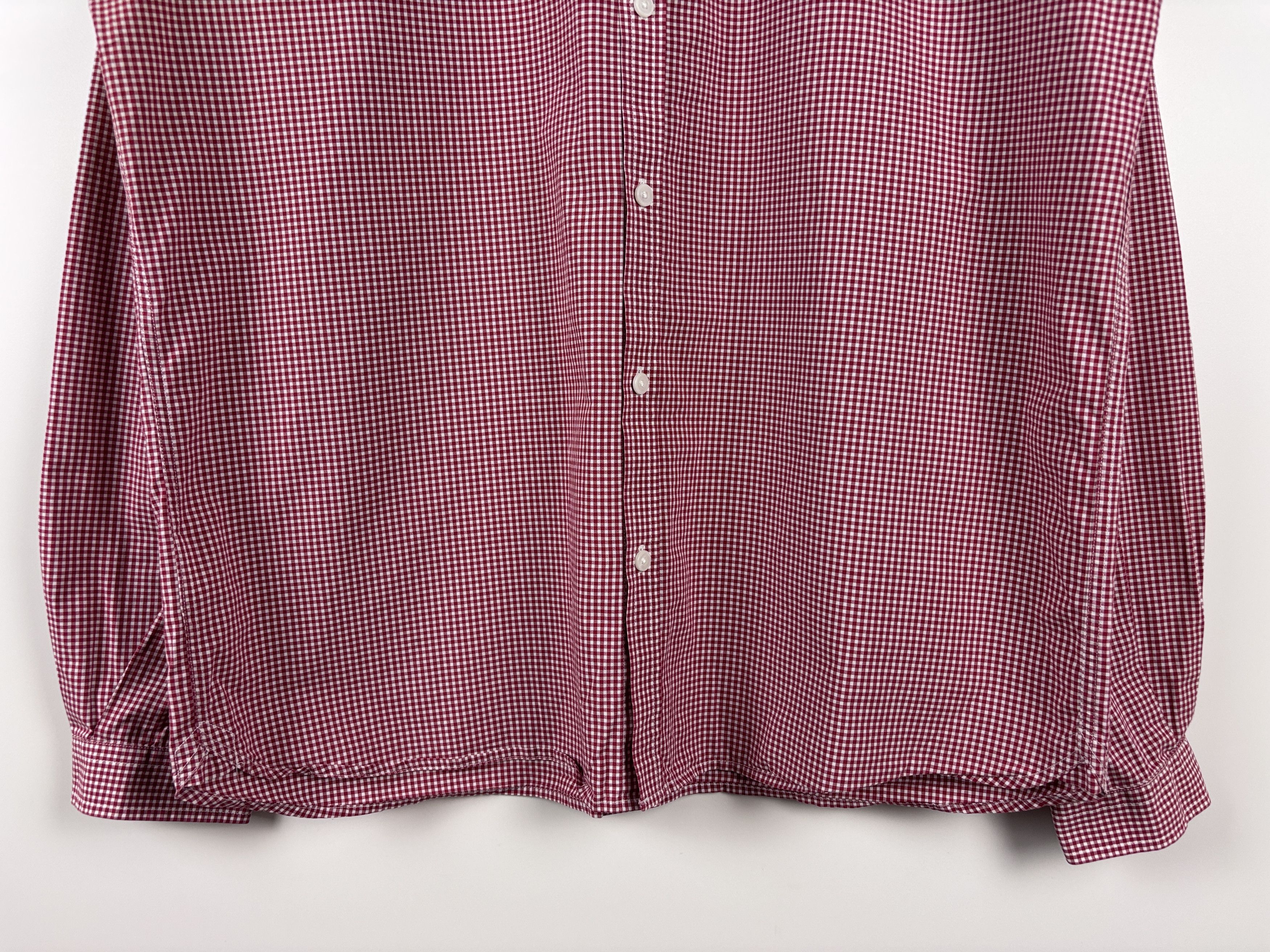 Fred Perry Fred Perry Button Down Longsleeve Slim Check Shirt Red XL Size US XL / EU 56 / 4 - 3 Thumbnail