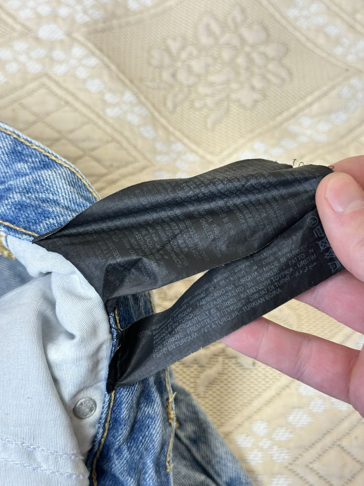 Rhude × Zara 🔥 Zara x Rhude Rhuigi Jeans Distressed Denim Pants Blue Size US 32 / EU 48 - 10 Thumbnail