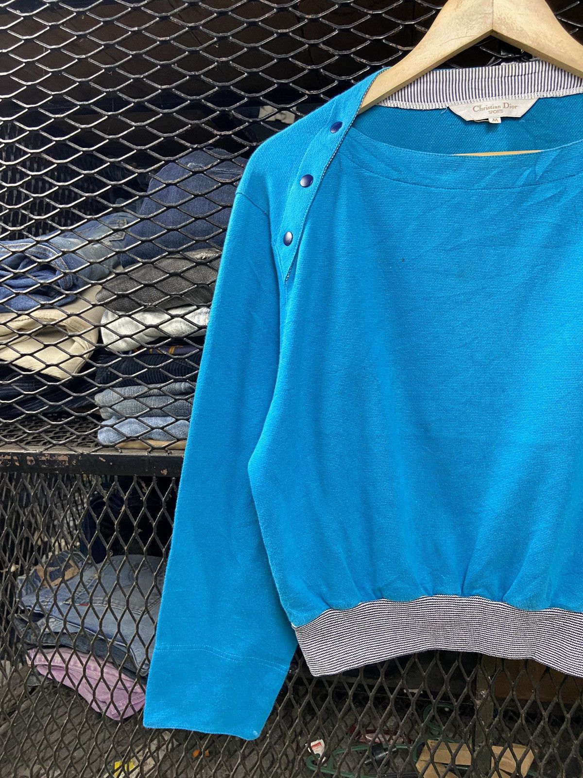 Christian Dior Monsieur × Vintage 90s Cristian Dior Sports Sweatshirt Baby Blue Size M / US 6-8 / IT 42-44 - 3 Thumbnail