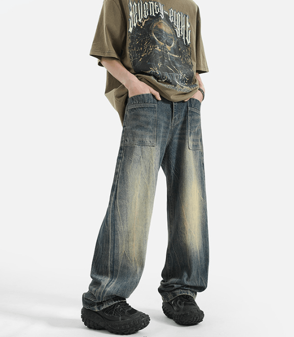 Japanese Brand × Jean American street cleanfit washed distressed flared jeans Size US 32 / EU 48 - 3 Thumbnail