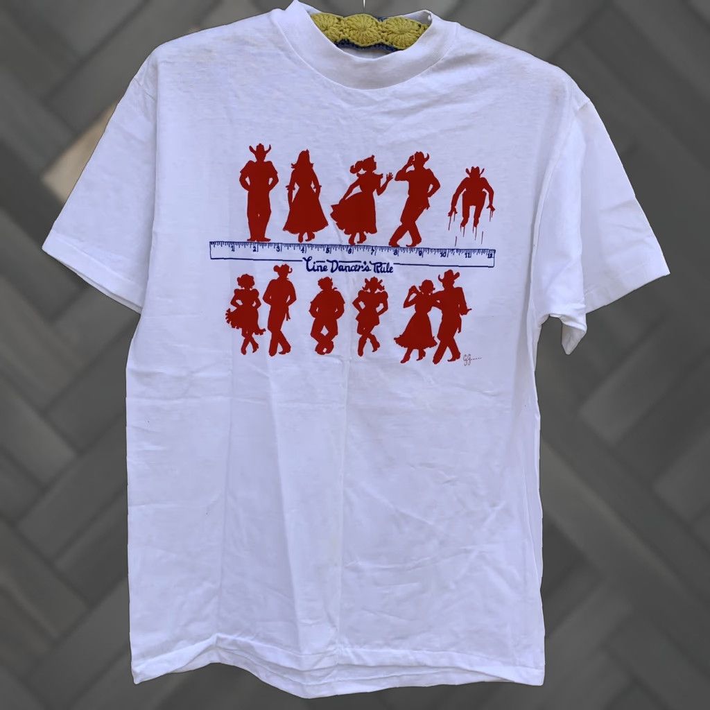 Hanes VINTAGE Hanes Beefy-T Line Dancers Rule Bay Area Line Dance Festival 1992 t-shirt M White 90s Mens Size US M / EU 48-50 / 2 - 1 Thumbnail
