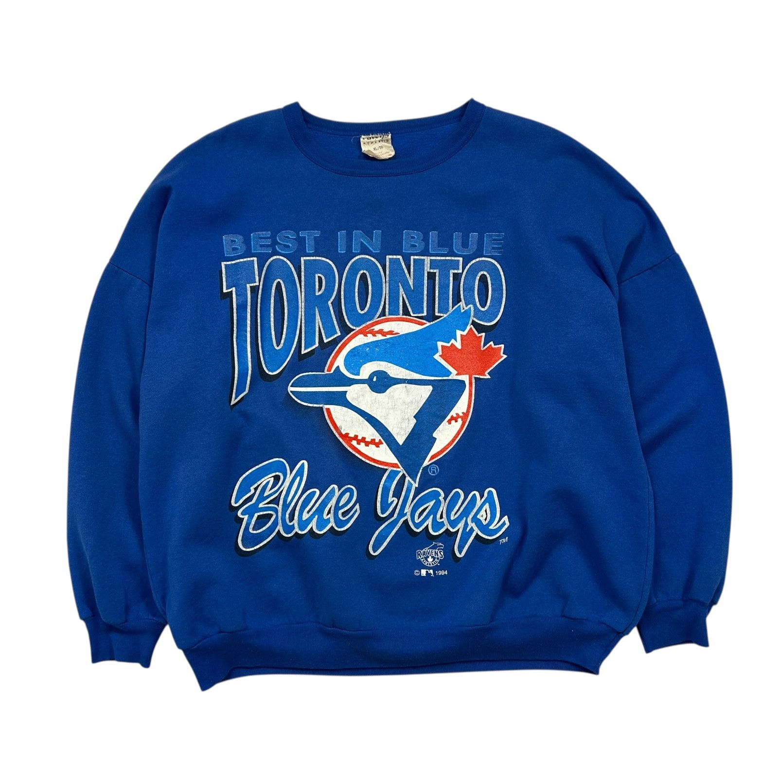 MLB VTG 90s TORONTO BLUE JAYS 1994 RAVENS ATHLETIC SWEATSHIRT Size US XL / EU 56 / 4 - 1 Thumbnail