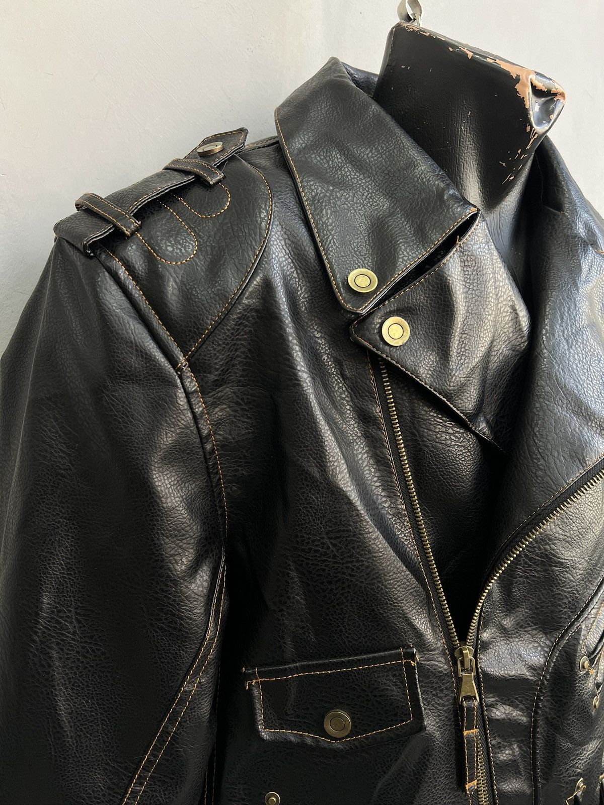 Harley Davidson Gothic black archive opium leather biker jacket y2k Size US XL / EU 56 / 4 - 6 Thumbnail