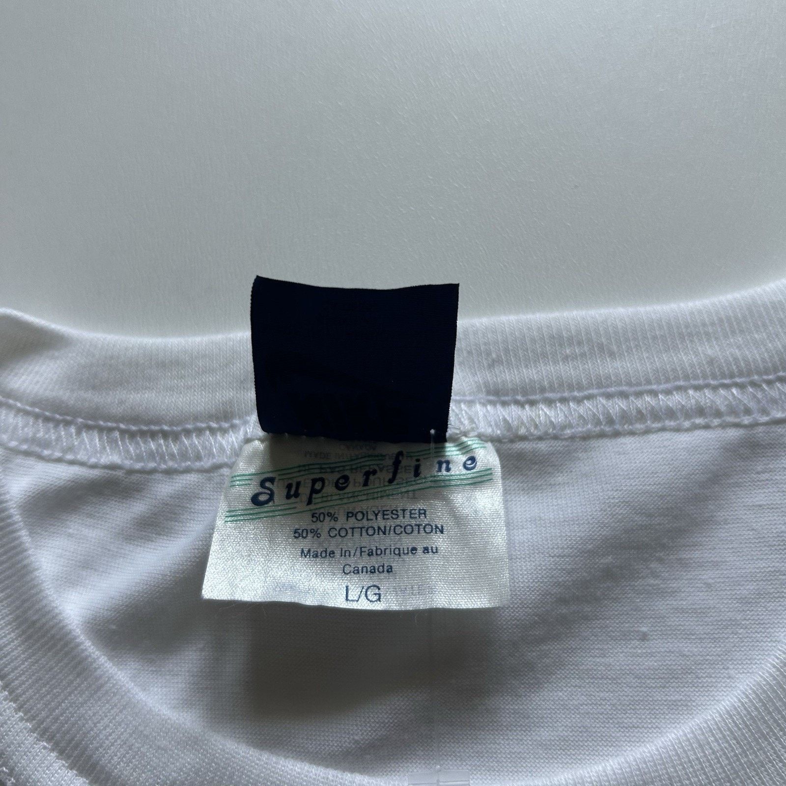 Nike × Vintage Vintage 80s Nike T Shirt Large White Blank Single Stitch Size US L / EU 52-54 / 3 - 3 Thumbnail