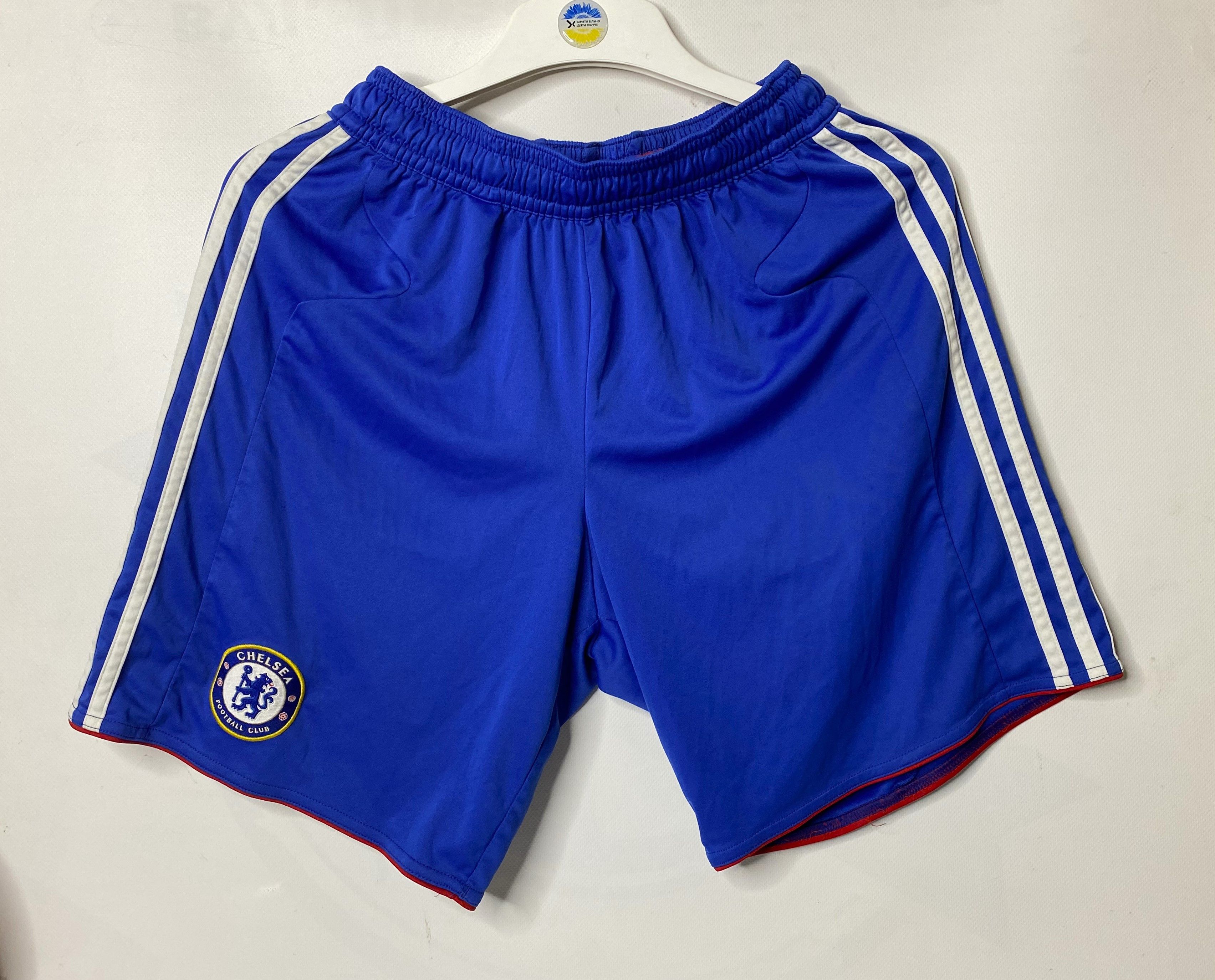Adidas × Chelsea Soccer CHELSEA LONDON 2010 2011 HOME FOOTBALL SHORTS SOCCER Size US 32 / EU 48 - 1 Thumbnail