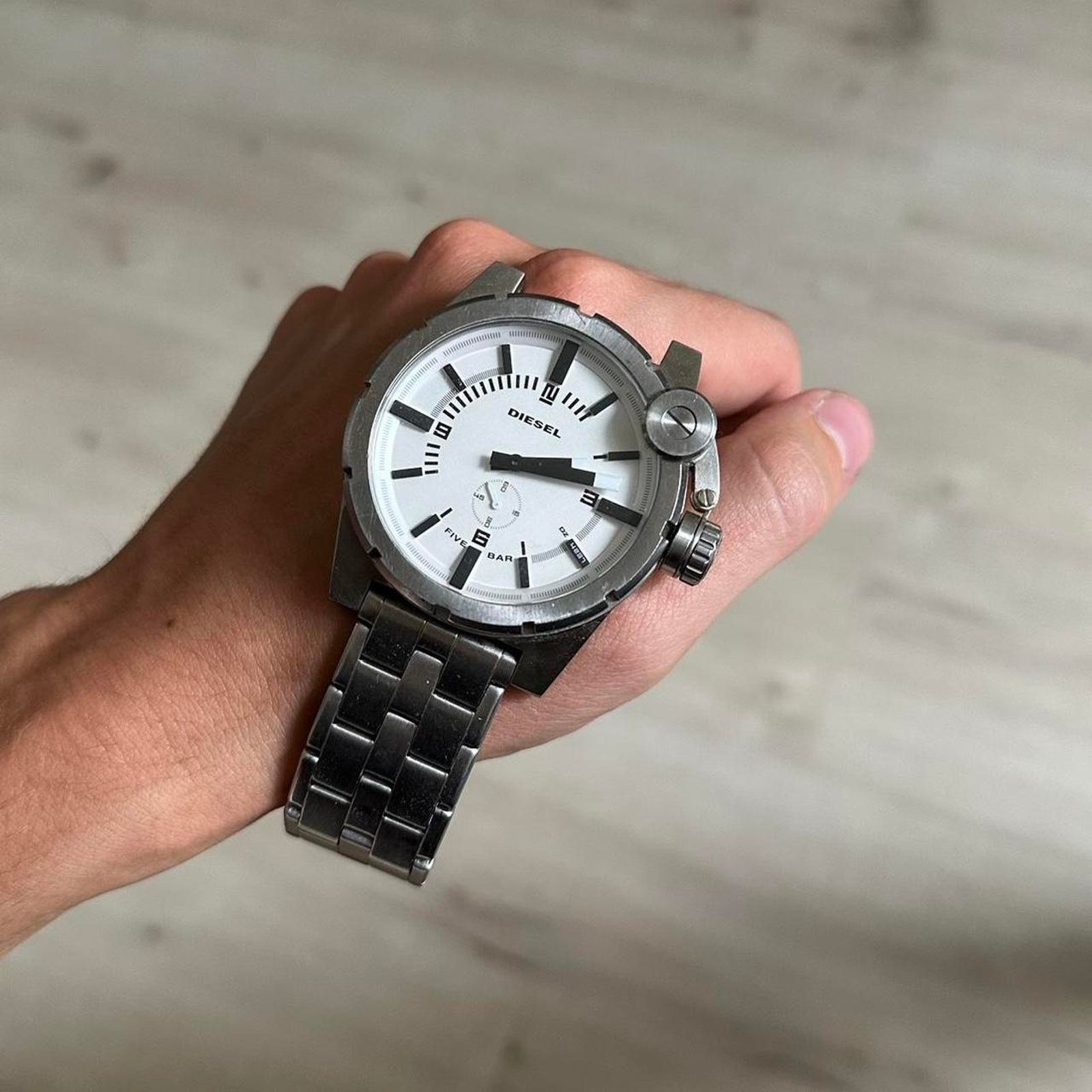 DIESEL Women's Y2K Bracelet Watch Analog Quartz 20.5cm Rare