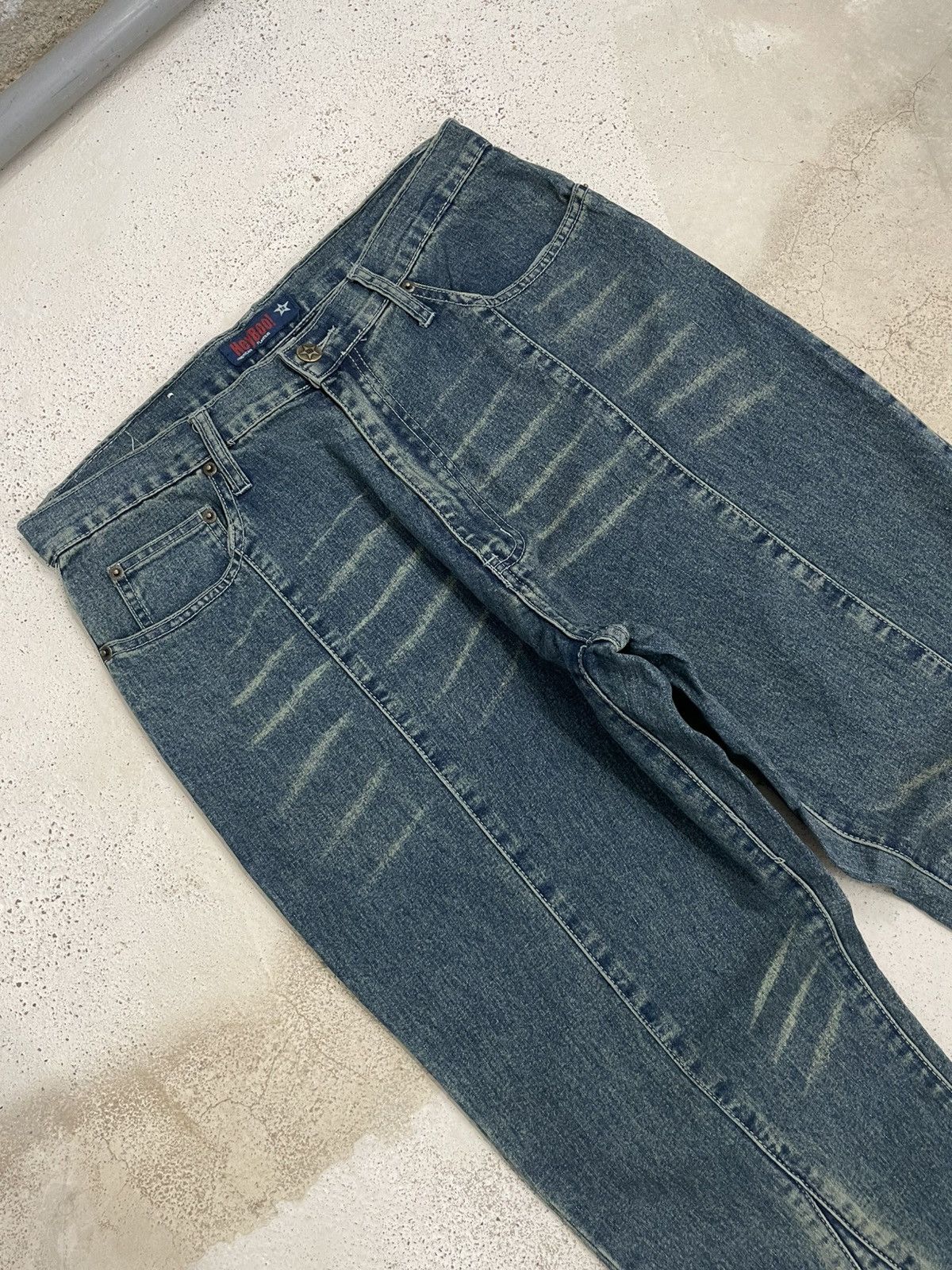 Japanese Brand Heyboo Tornado Mart Style Laces Flare Bow Denim Size US 32 / EU 48 - 5 Thumbnail