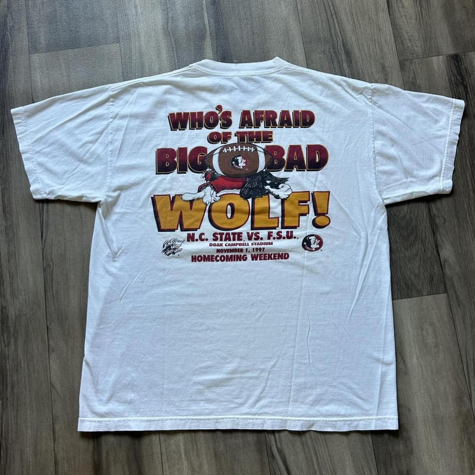 Other Vintage 1997 NC State vs. Florida State football tee FSU XL Size US XL / EU 56 / 4 - 1 Thumbnail