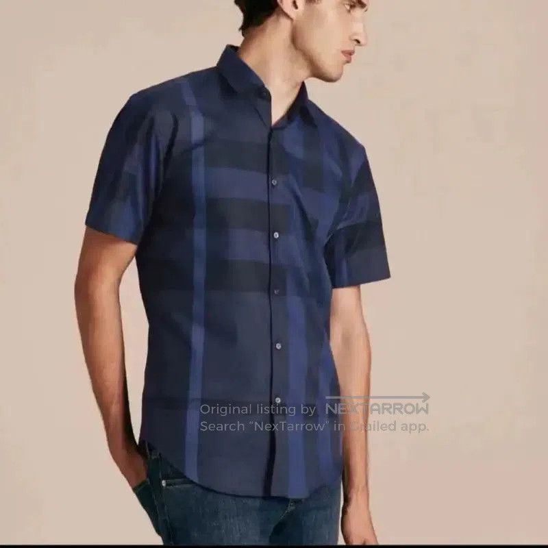 Burberry Burberry Short Sleeve Cotton Shirt for Men. Size US S / EU 44-46 / 1 - 8 Thumbnail
