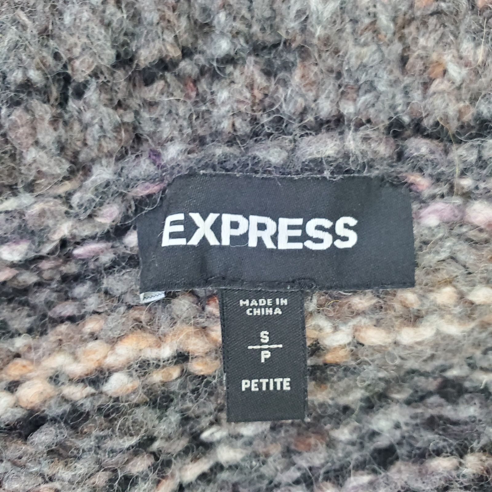Express Express Gray Striped Sweater Small Petite Size S / US 4 / IT 40 - 6 Thumbnail