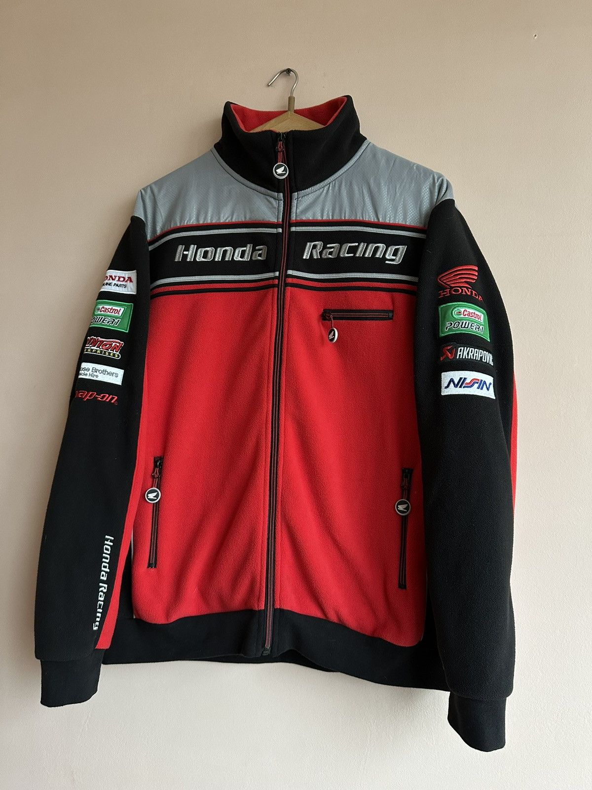 Vintage Vintage Suzuki Racing Castrol Snap On Fleece Sweatshirt Sz L Size US L / EU 52-54 / 3 - 3 Thumbnail