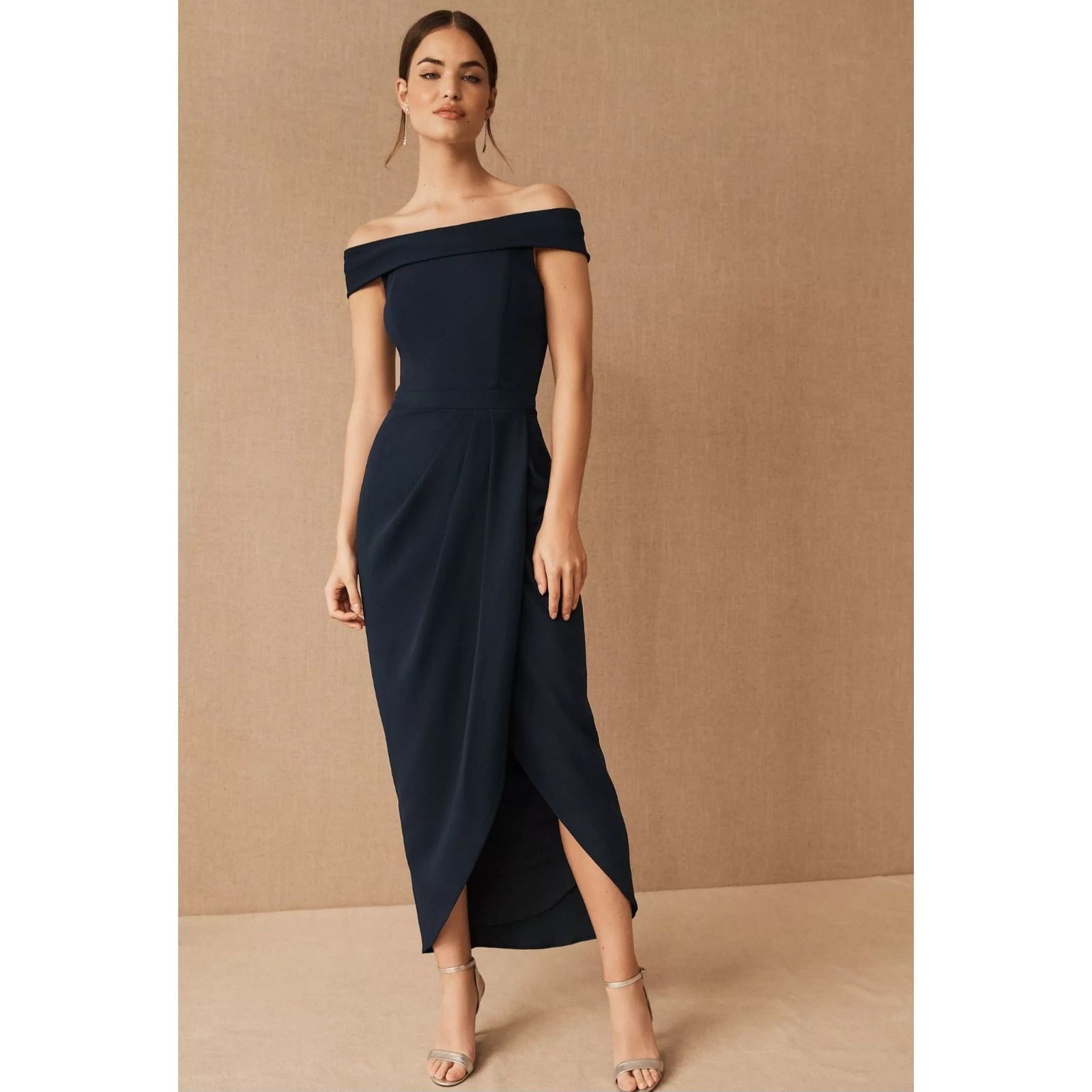 Anthropologie New Anthropologie BHLDN Thompson Dress OFF-THE-SHOULDER $168 Size XL / US 12-14 / IT 48-50 - 1 Thumbnail