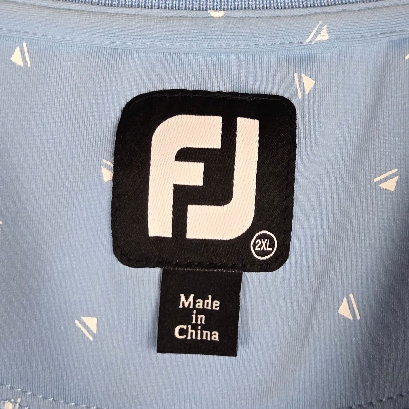 Footjoy FOOTJOY Golf Polo Shirt Mens Size 2XL Blue Eject Button Print Performance FJ Size US XXL / EU 58 / 5 - 7 Thumbnail