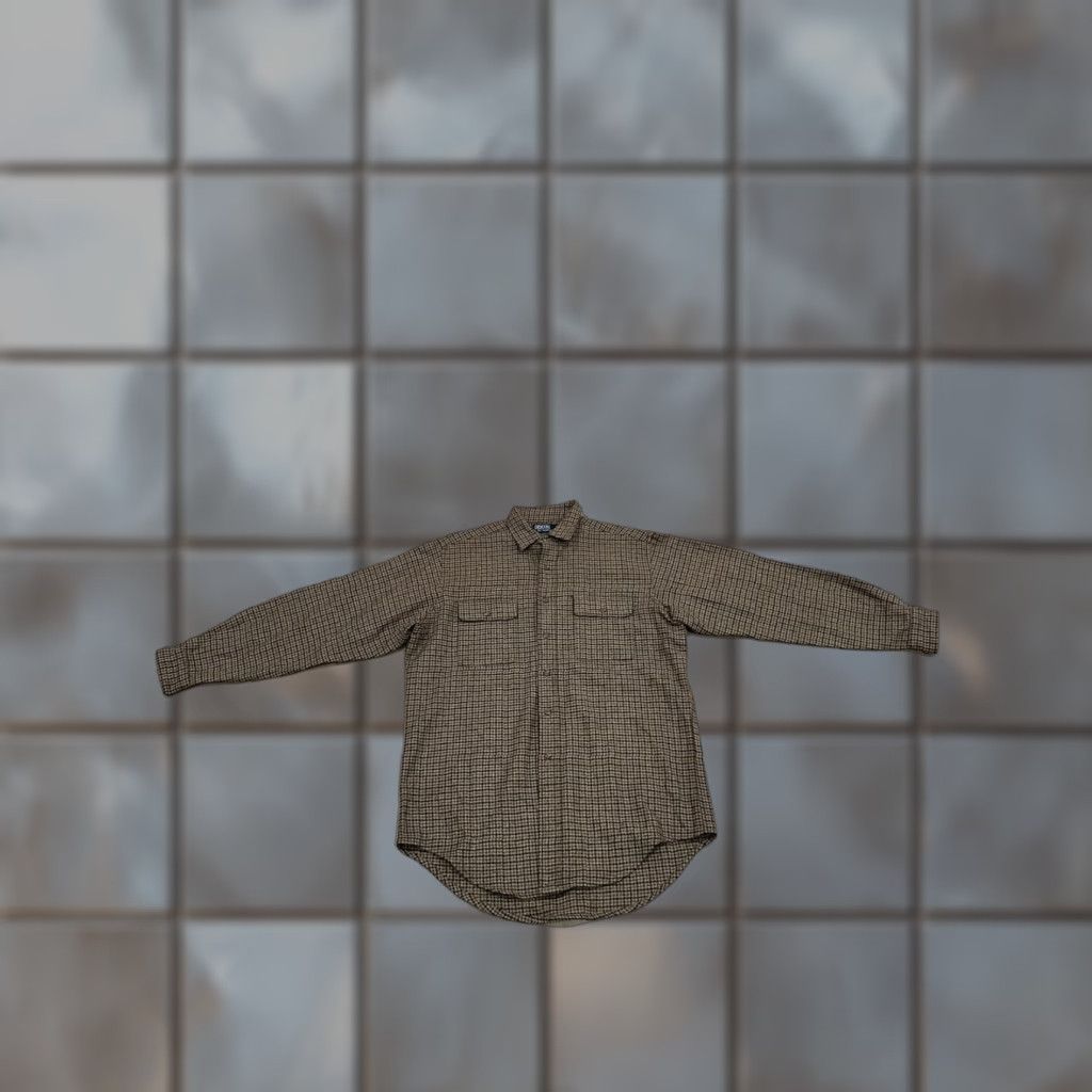 Polo Ralph Lauren VINTAGE Polo Ralph Lauren Shirt Mens Medium Brown Wool Check Button-Up Elbow Patch 90s Outdoor Hunting Size US M / EU 48-50 / 2 - 1 Thumbnail