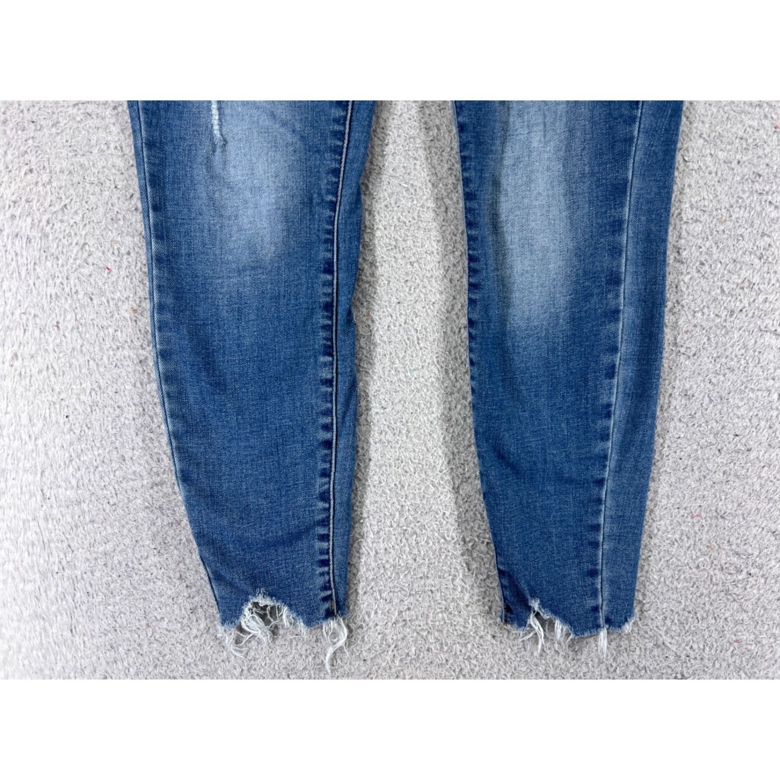Vintage Lucky Pants Ava Jeans 4 Blue Denim Ankle Mid Rise Crop 24x25 Cotton Blend 5-Pocket Womens Regular Size 27" / US 4 / IT 40 - 2 Thumbnail