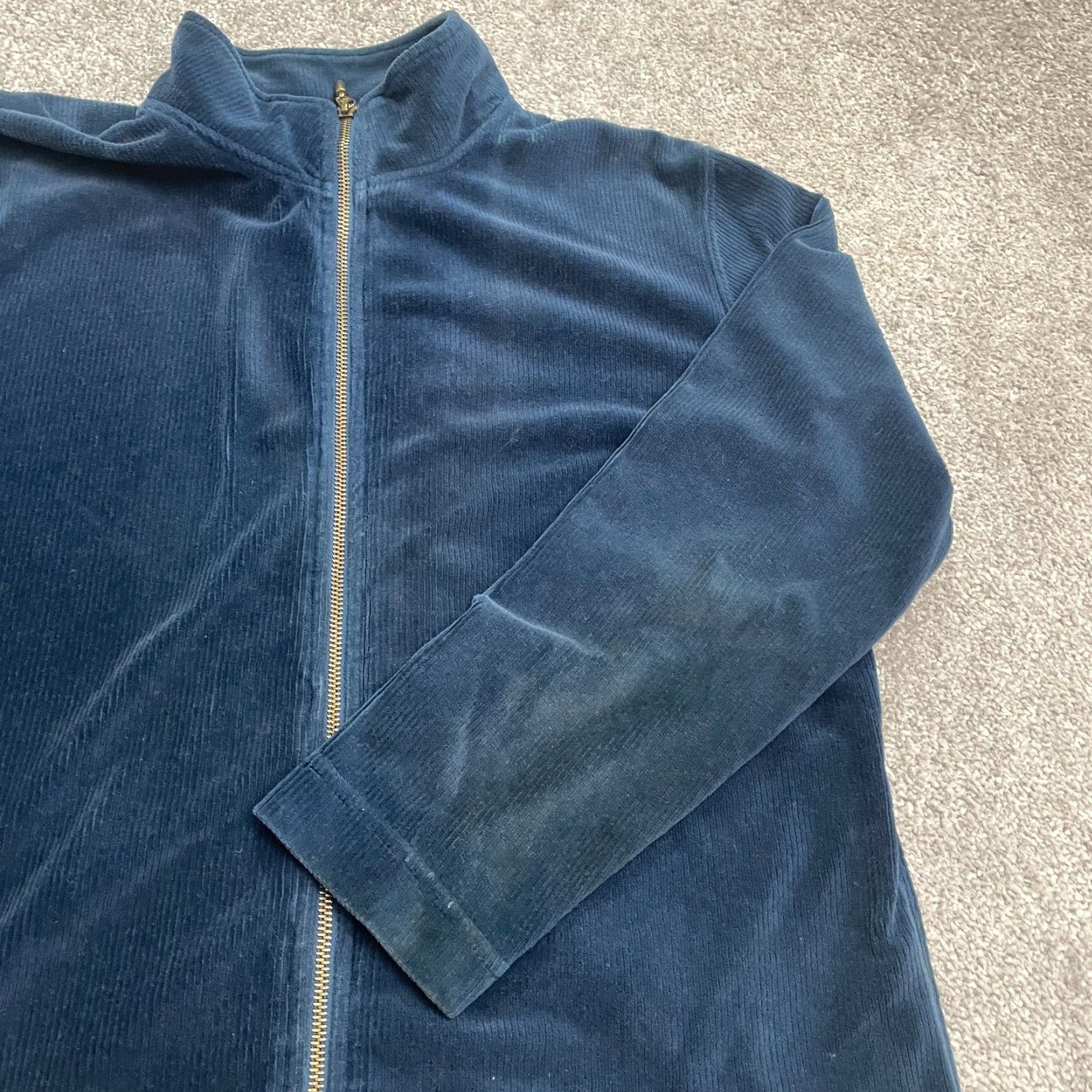 MooRER Jennifer Moore Corduroy Jacket Womens Petite Small Navy Blue Full Zip Casual Size S / US 4 / IT 40 - 4 Thumbnail
