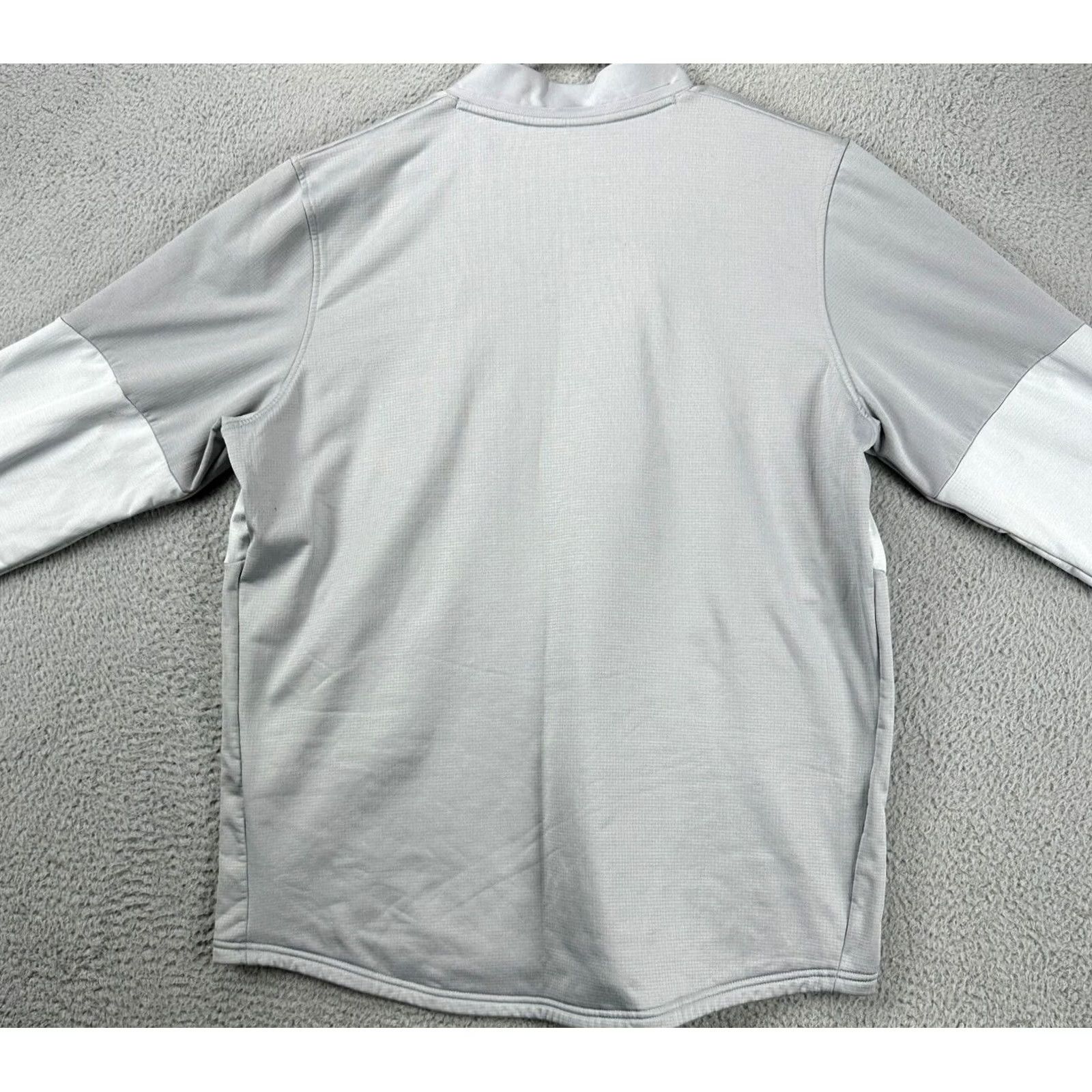 Under Armour Under Armour Jacket Mens 2XL ColdGear Colorblock Half Zip Pullover Gray/White Long Sleeve Athletic Sportswear Size US XXL / EU 58 / 5 - 3 Thumbnail