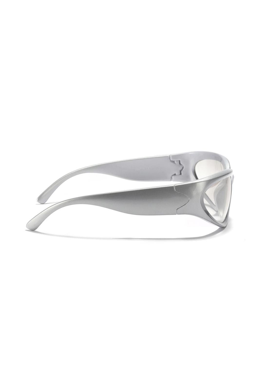 Japanese Brand Vtg Vintage Y2k Futuristic Sliver Sunglasses Unisex OS Size ONE SIZE - 3 Thumbnail