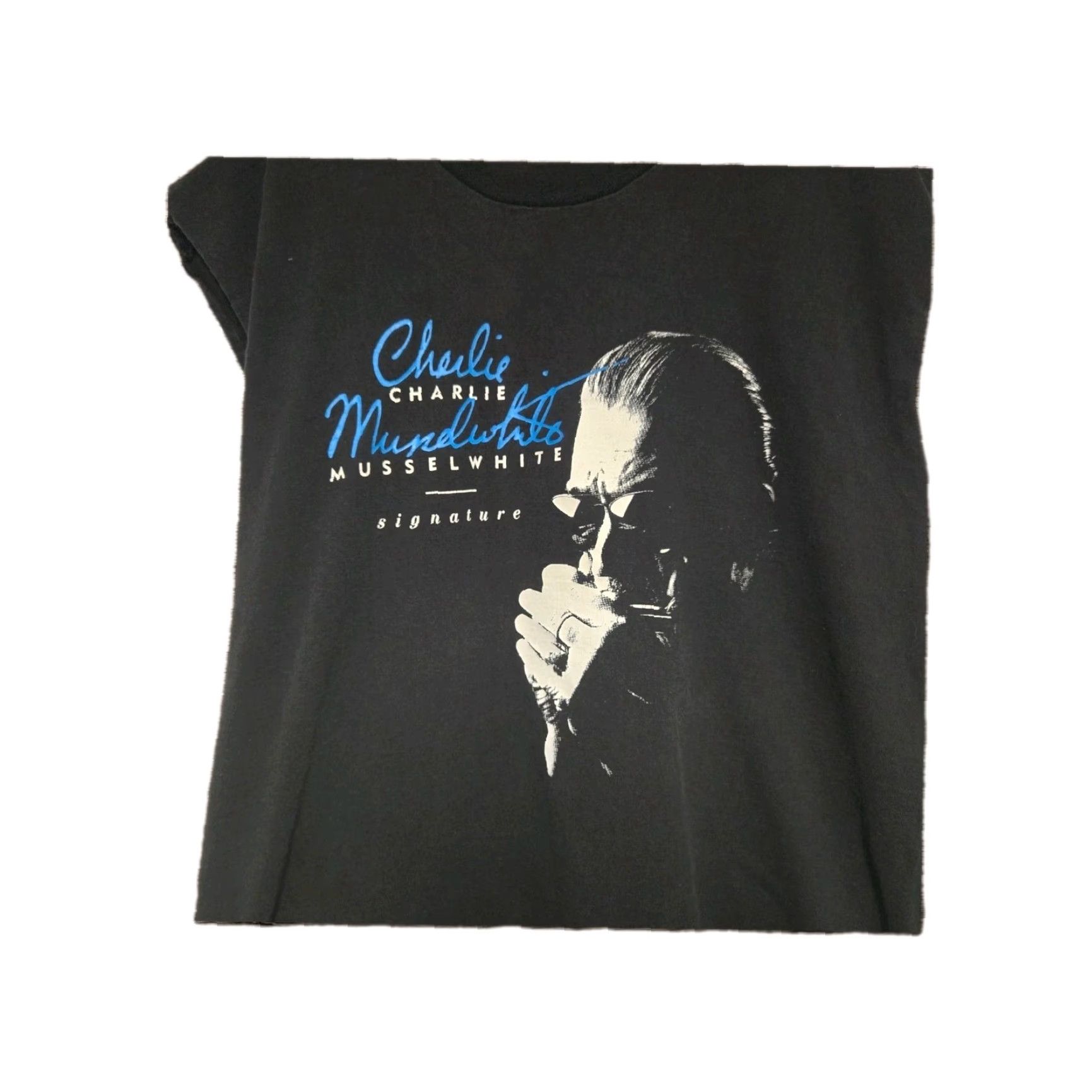 Vintage VINTAGE Charlie Musselwhite Concert T-Shirt Mens XL Black 1991 1990s Stitch READ Size US XL / EU 56 / 4 - 2 Thumbnail