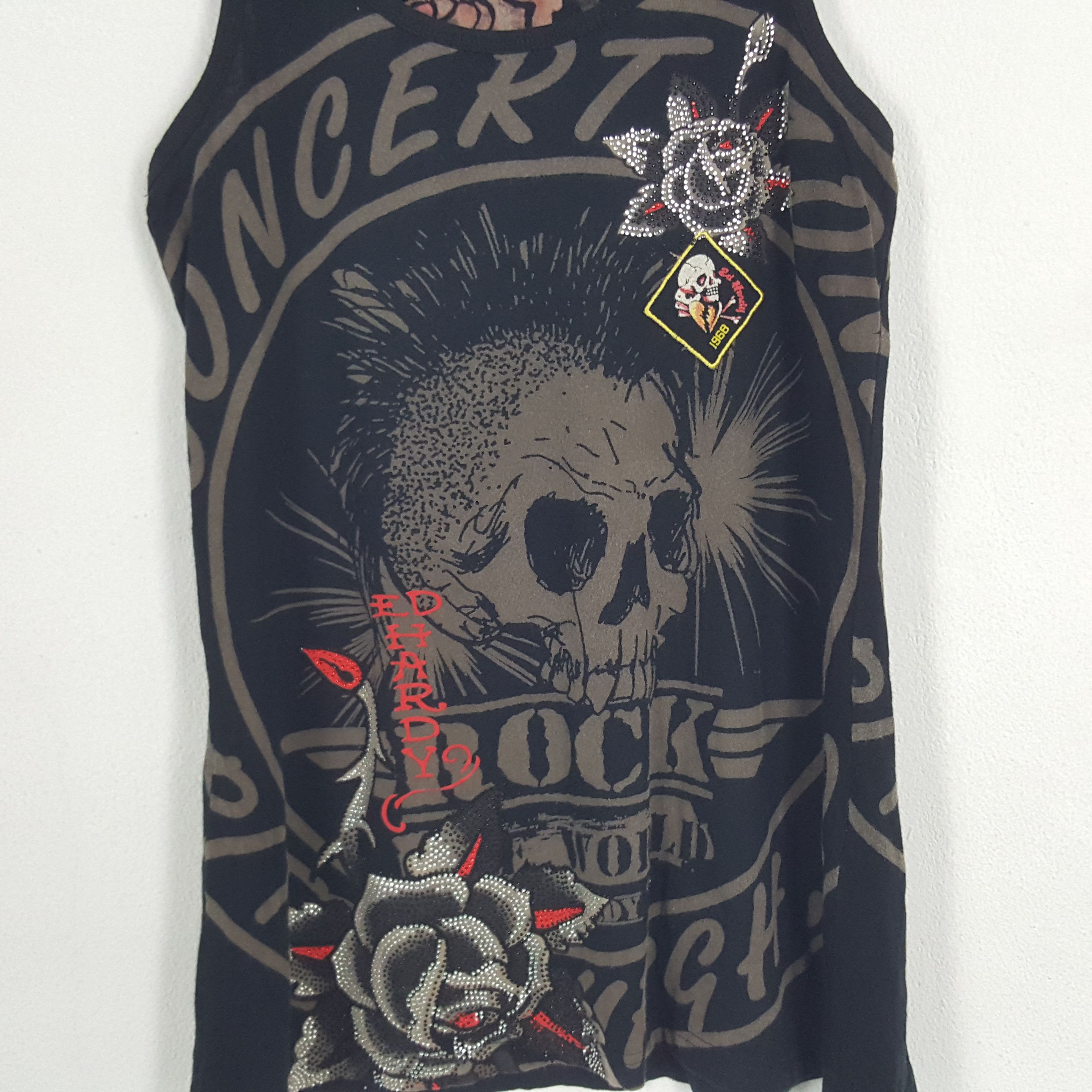 Christian Audigier × Ed Hardy × Vintage Vintage Ed Hardy by Christian Audigier Fullpinted Tank Shirt Size US S / EU 44-46 / 1 - 2 Thumbnail