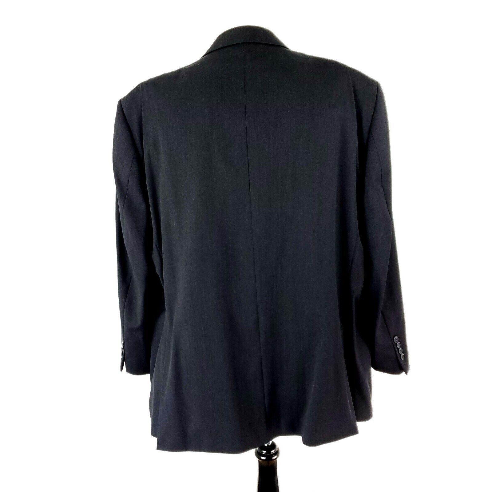 Pronto Uomo Pronto Uomo Wool 2 Button Blazer 48L Gray Size 48L - 5 Thumbnail