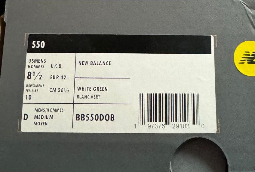 New Balance o1w1db10824 550 Sneakers in White/Green Size US 8.5 / EU 41-42 - 6 Thumbnail