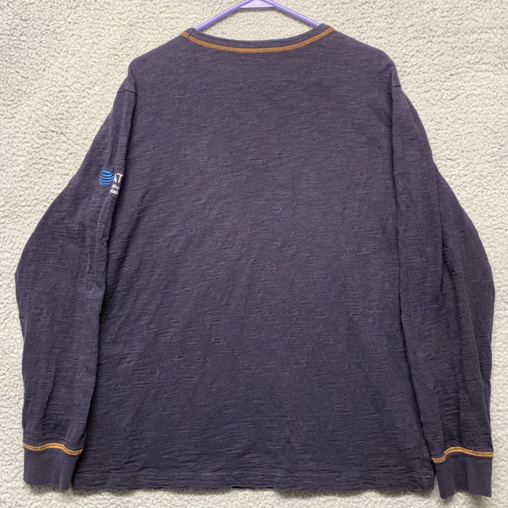 Urban Outfitters VINTAGE The Outfitters Mens Tee Size L Navy Blue 1 Zip Pocket Orange Trim Logo on Sleeve Size US L / EU 52-54 / 3 - 4 Thumbnail