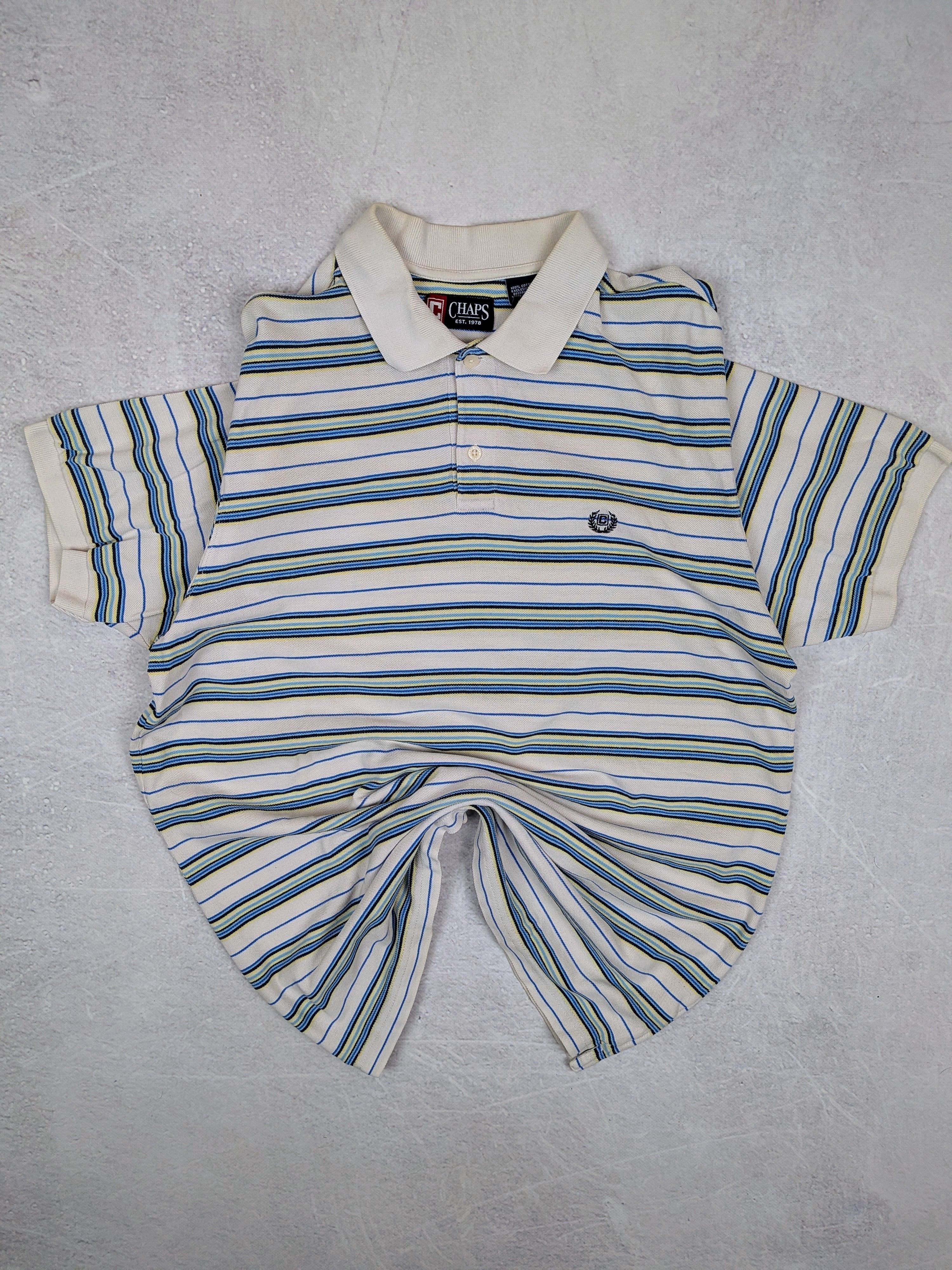 Chaps Ralph Lauren Chaps Vintage Striped Polo Shirt Size L Size US L / EU 52-54 / 3 - 1 Thumbnail