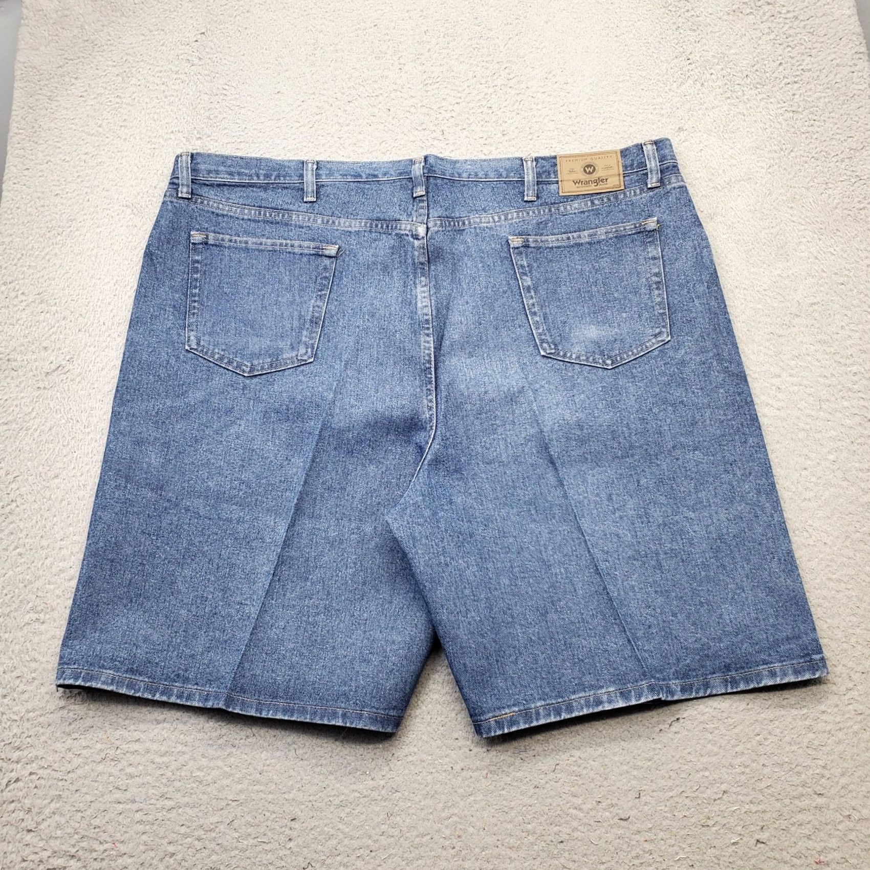 Wrangler Wrangler Mens Blue Denim Denim Bermuda Shorts 48 Carpenter Relaxed High Rise Flat Front 5-Pocket Size US 32 / EU 48 - 2 Thumbnail