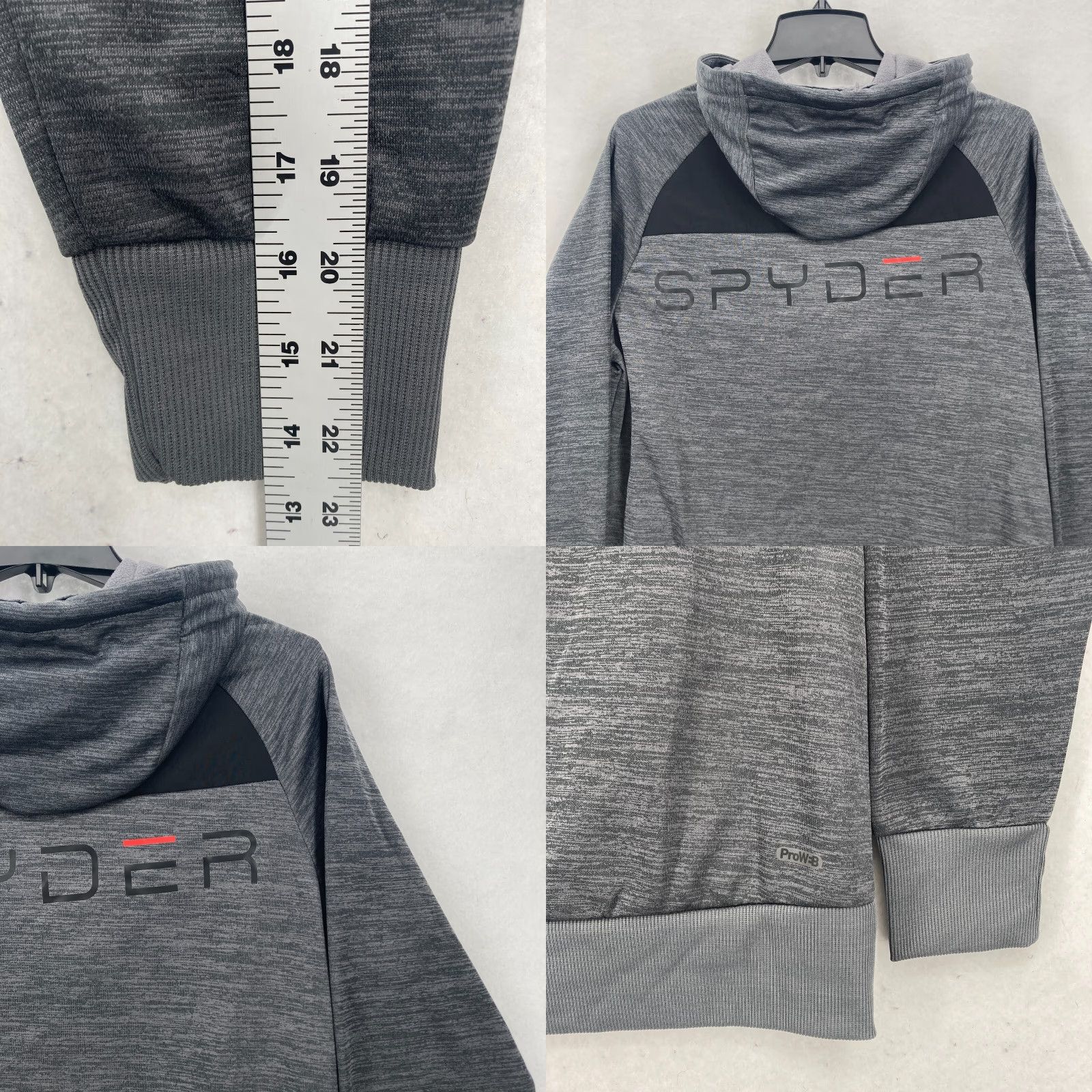 Spyder Spyder Active ProWEB Pullover Hoodie Mens Small Dark Gray Stretch Quick Dry NWT Size US S / EU 44-46 / 1 - 9 Thumbnail