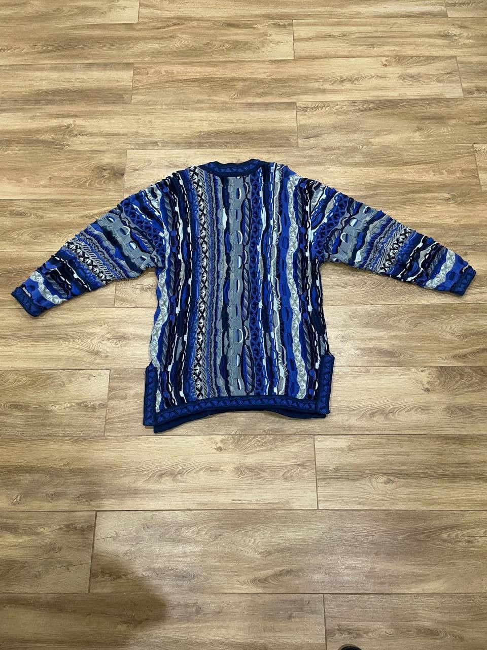 Coogi Vtg COOGI Australia Sweater Blue Knit Cotton Notorious BIG Size US L / EU 52-54 / 3 - 2 Thumbnail