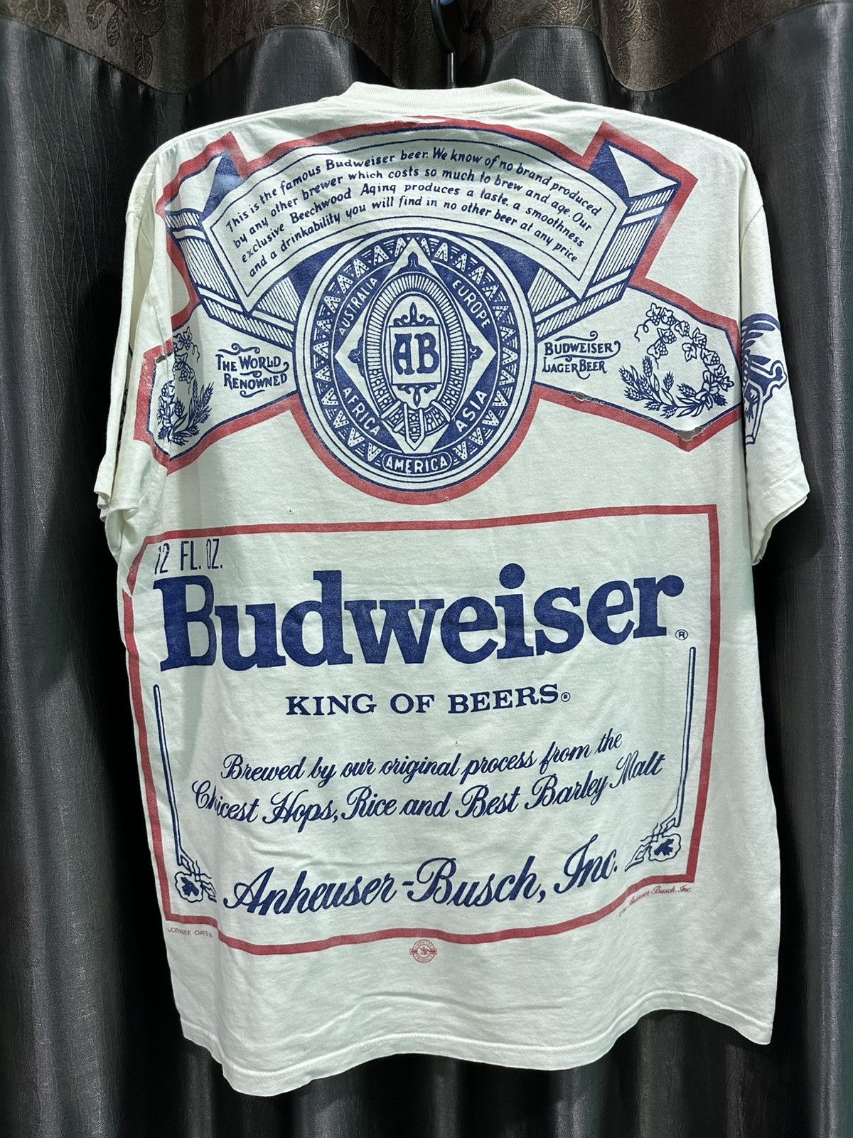 Budweiser Vintage White Budweiser "King of Beers" 1990s AOP Tee Size US XL / EU 56 / 4 - 3 Thumbnail