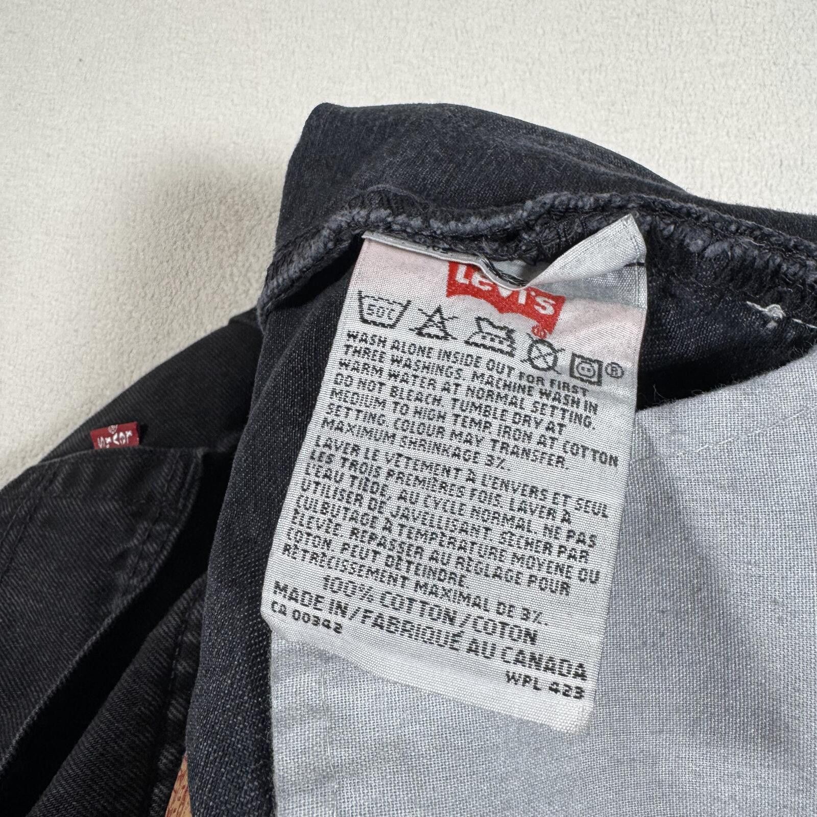 Other Vintage 90s Levis 501 Made In Canada Black Denim Jeans Size US 33 - 2 Thumbnail