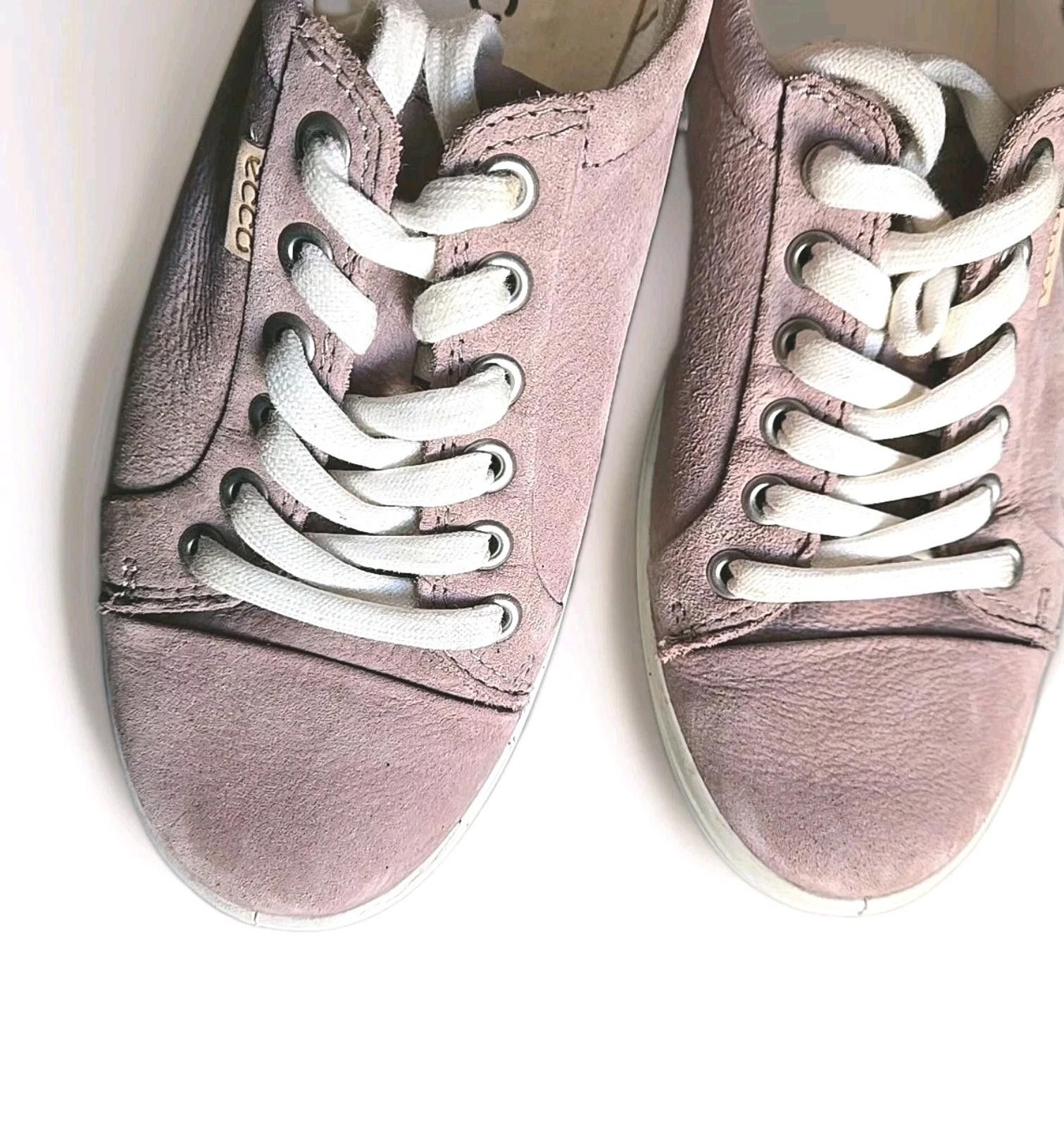 Ecco ECCO Soft Women's Suede Leather Shoes Sz 6.5 Pink EUR 37 Size US 6.5 / IT 36.5 - 7 Thumbnail