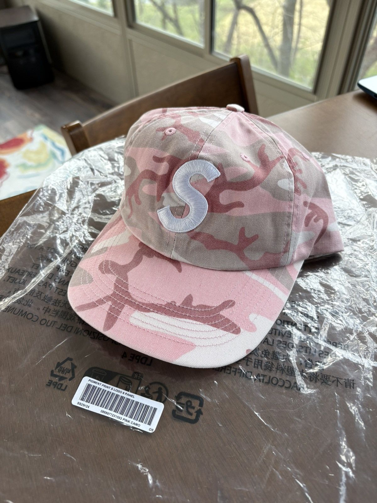 Supreme Supreme Pigment Coated S Logo 6-Panel SS25 Pink | Grailed