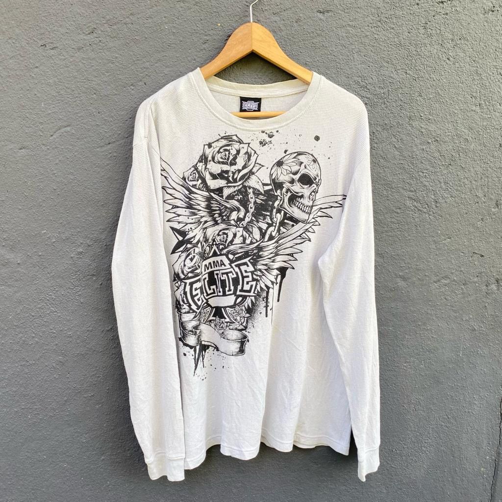 Vintage MMA ELITE skulls streetwear tee