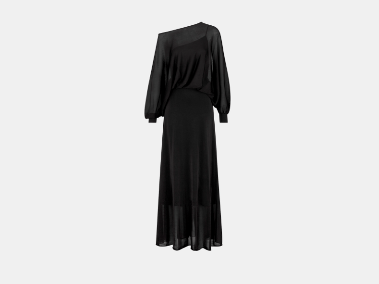 Dior o1w1db10925 444R26 Straight-Cut Long Maxi Dress in Black Size XS / US 0-2 / IT 36-38 - 1 Thumbnail