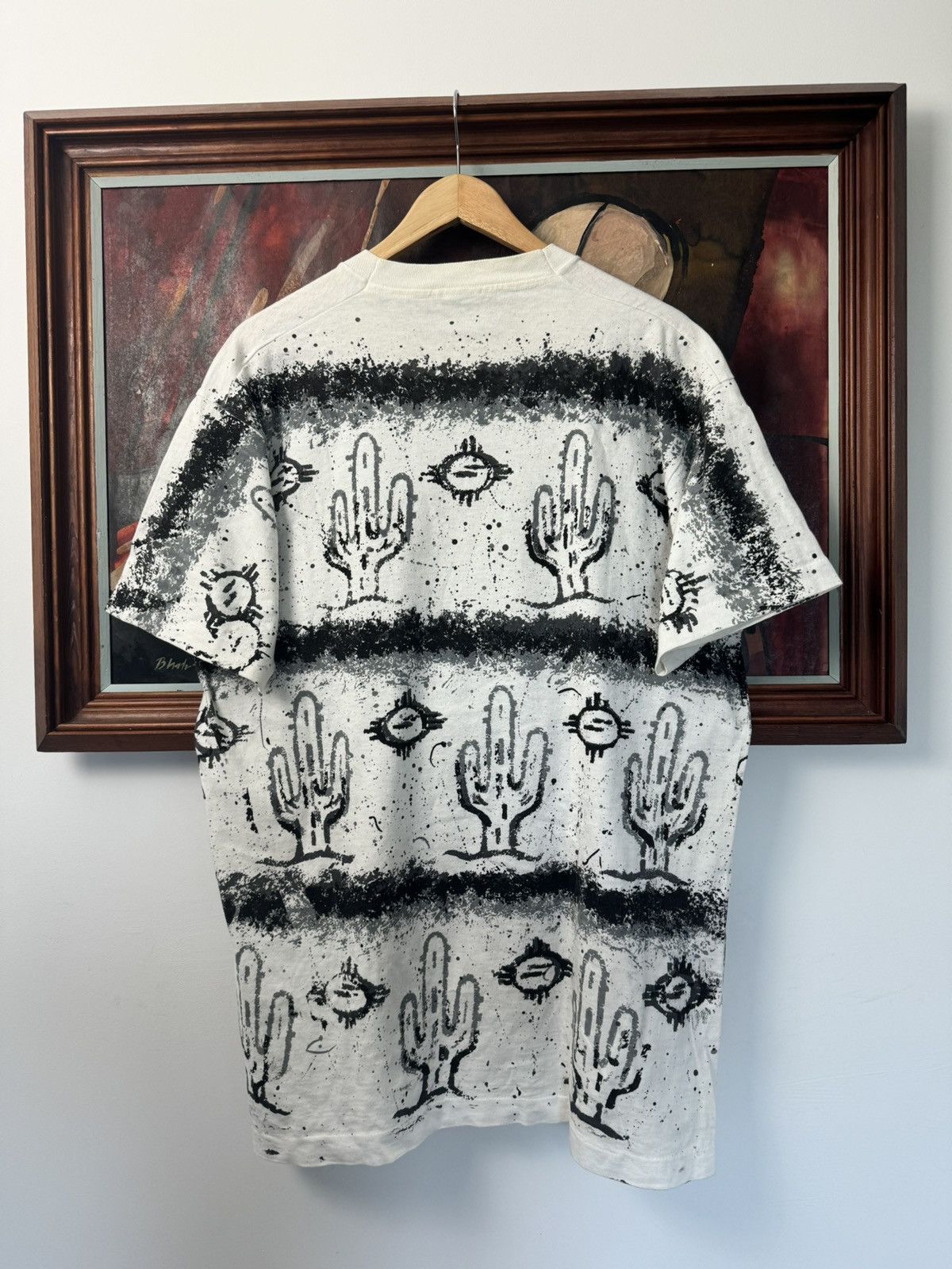 Vintage Vintage 90s Made In USA Fullprint Tee AOP Cactus Rodeo Rare Size US XL / EU 56 / 4 - 2 Thumbnail